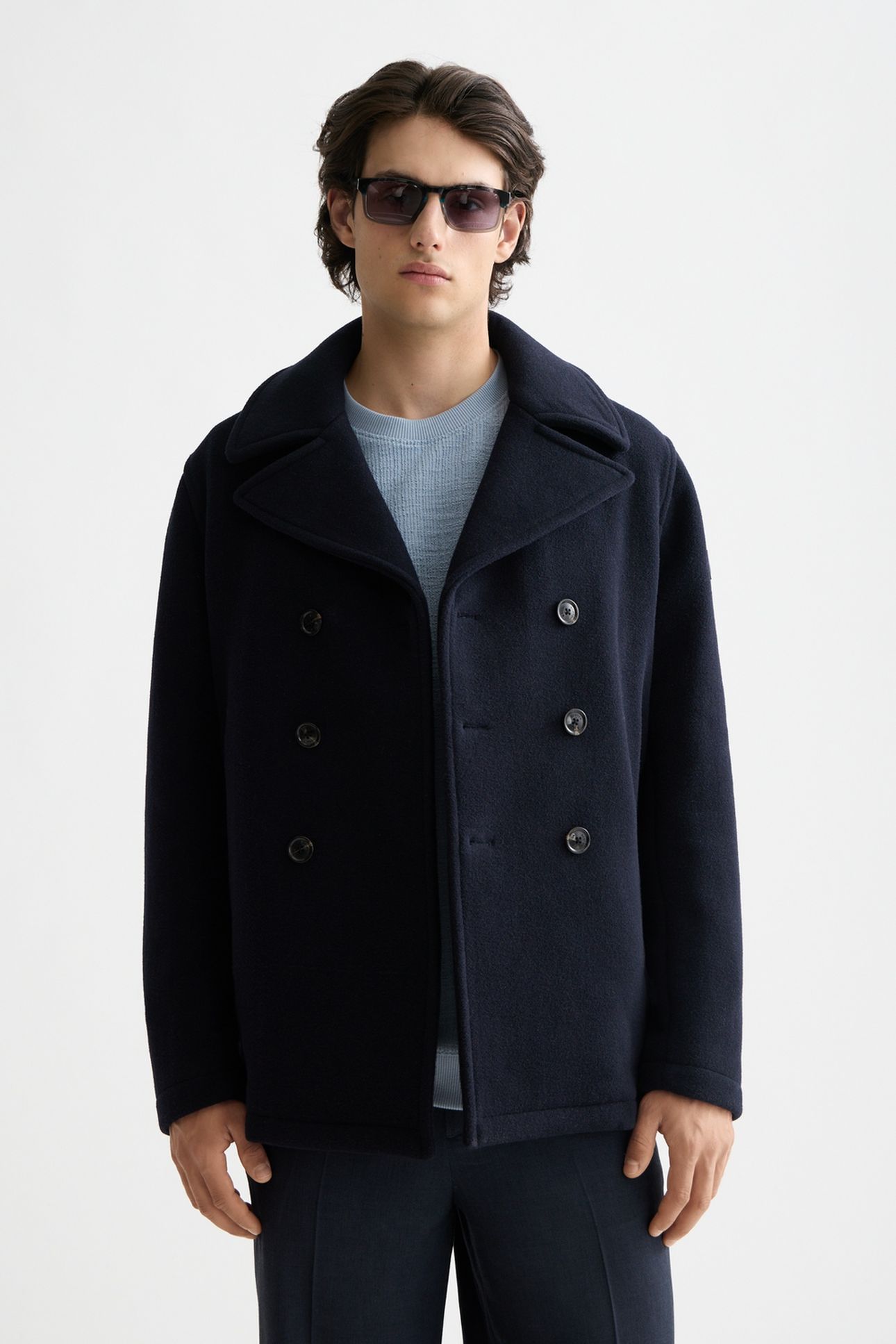 WOOL BLEND PEACOAT PEACOAT 1
