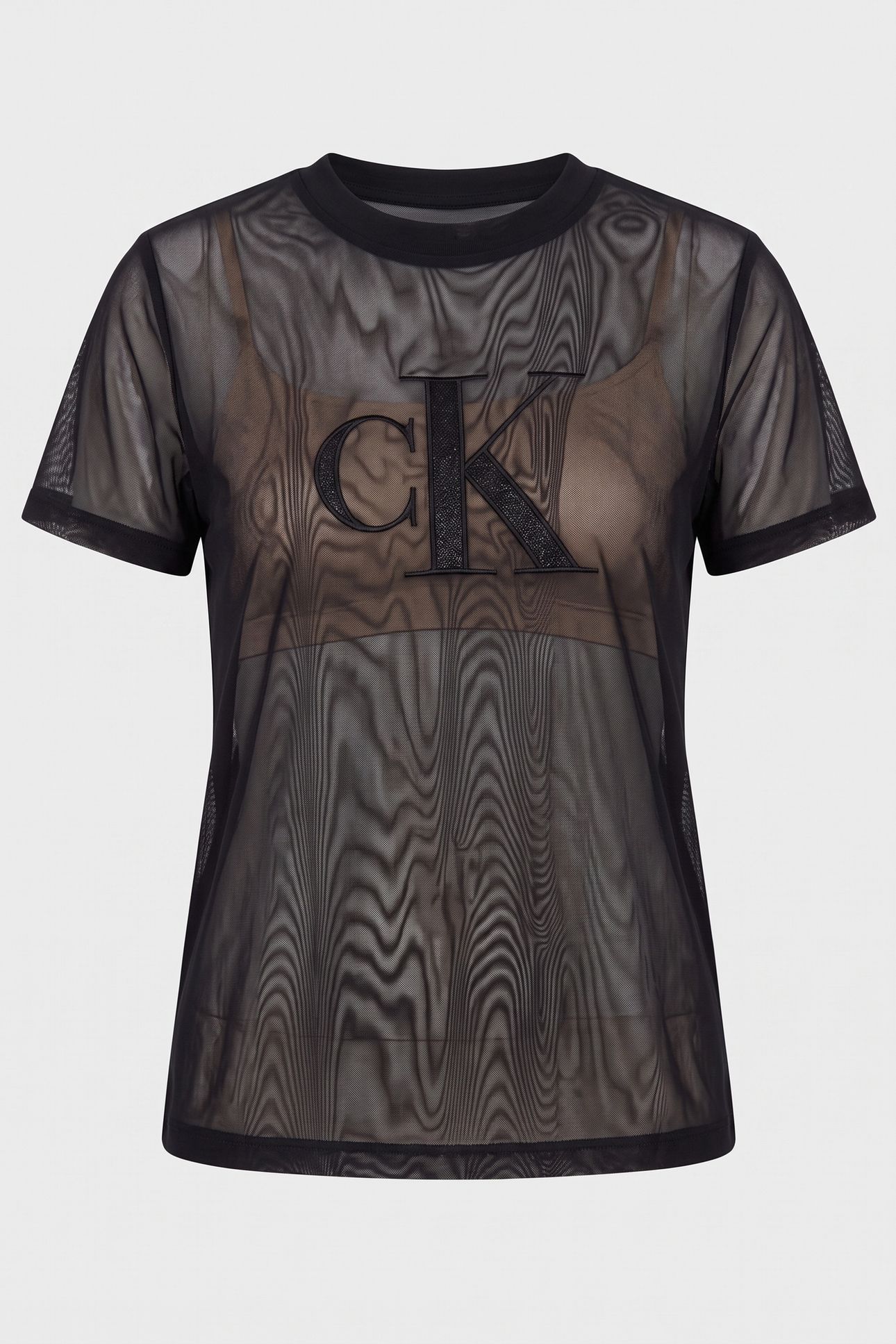 SHORT SLEEVE PRIDE MESH CREW NECK TOP BLACK 3