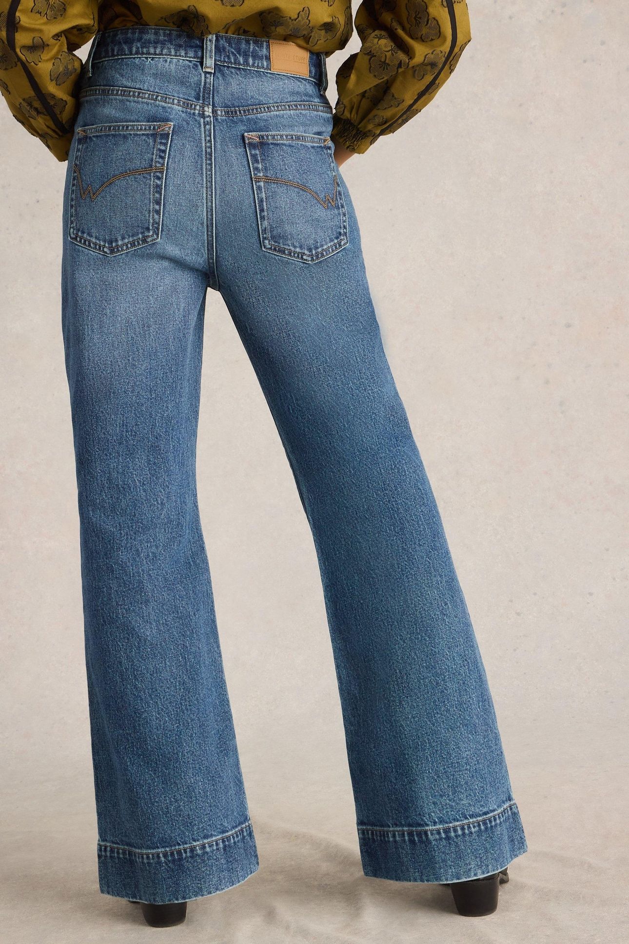 FRANKIE FLARE JEAN MID DENIM 3