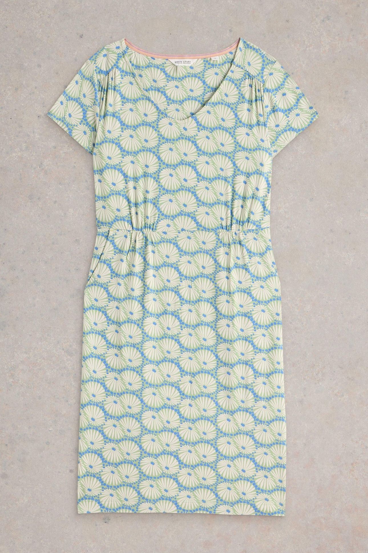 TALLIE JERSEY DRESS GREEN MULTI 5