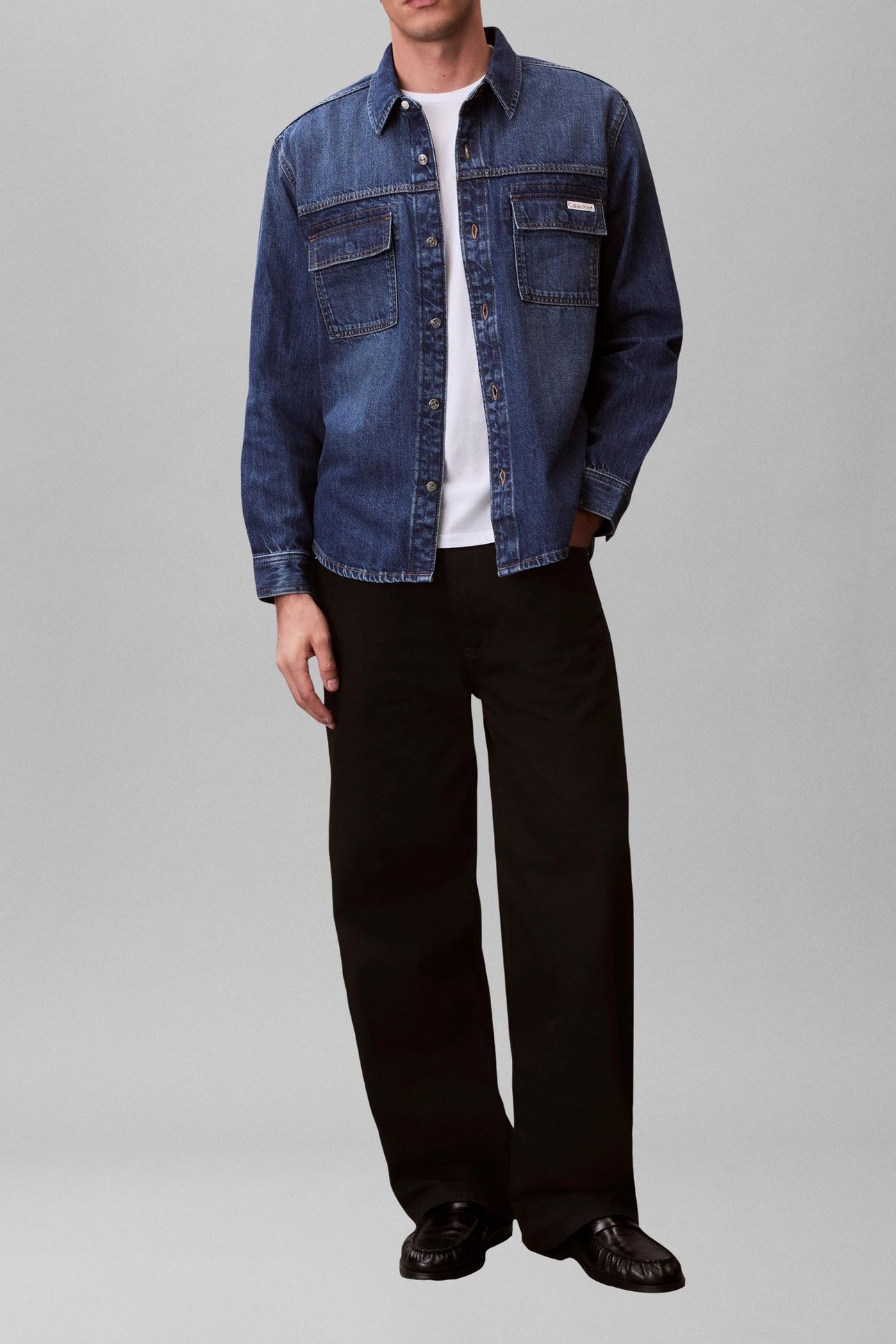 LINEN UTILITY SHIRT DEEP CURRENT 5