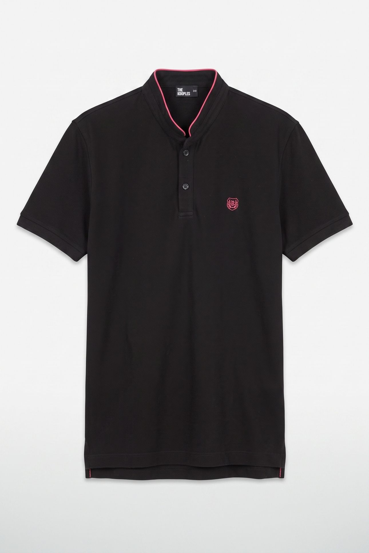 SHORT-SLEEVED POLO SHIRT WITH EMBROIDERED CREST NOIR ROSE 3