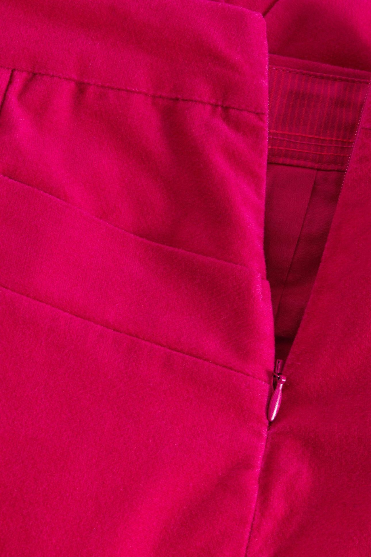 CORAL VELVET SKIRT BRIGHT PINK 3
