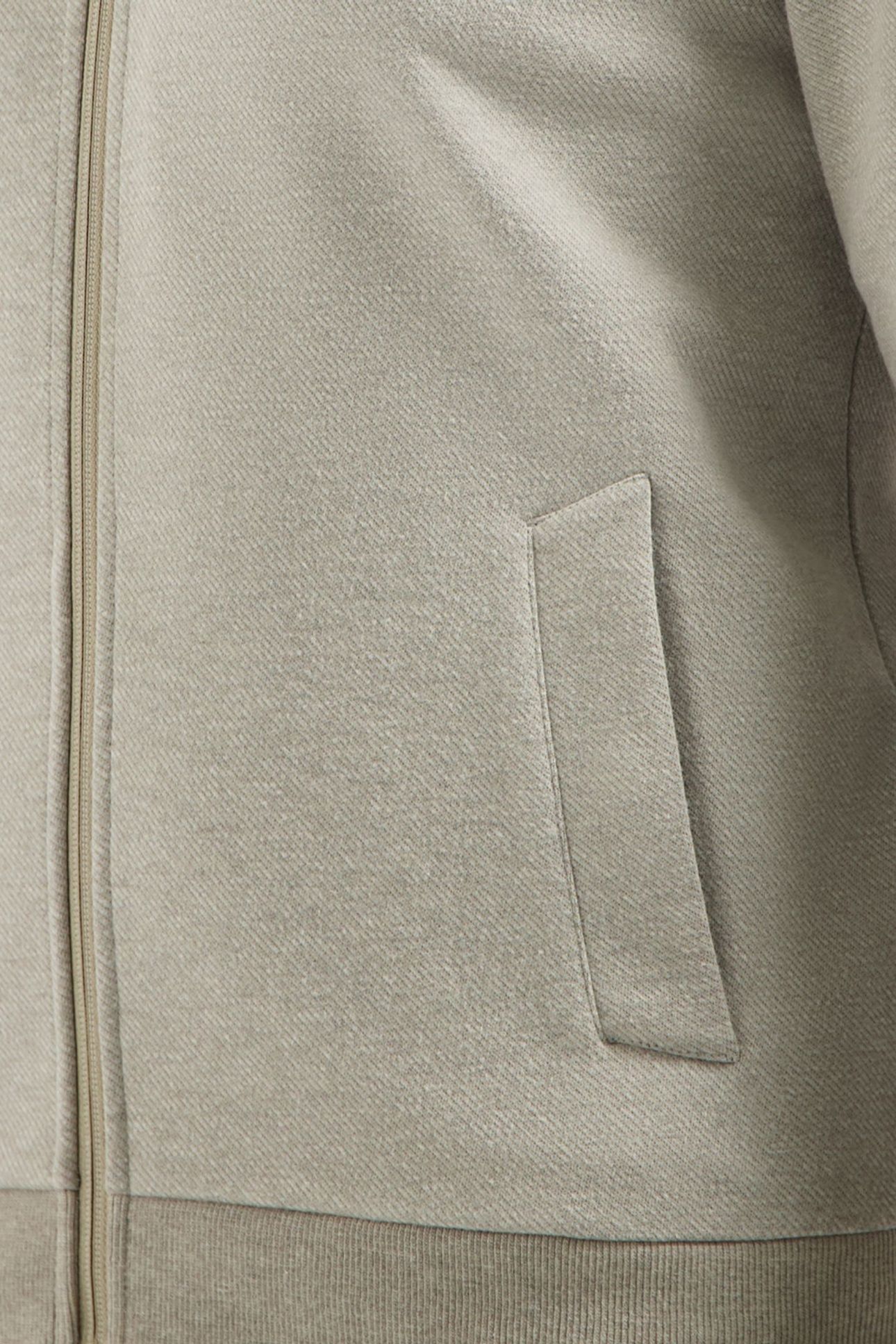 SWEATER FULL ZIP COLLEGE COLLAR TWILL RELIEF SAND 7