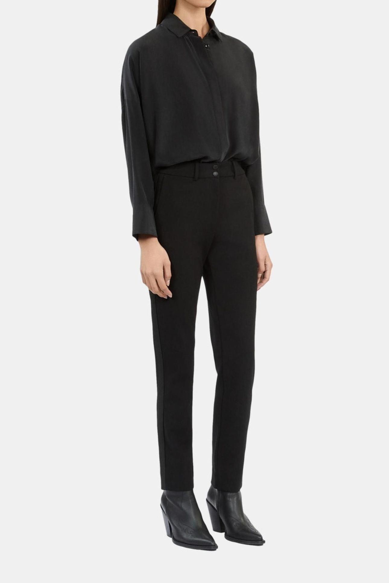 STRAIGHT-LEG TROUSERS WITH SIDE STRIPE DETAIL BLACK 3
