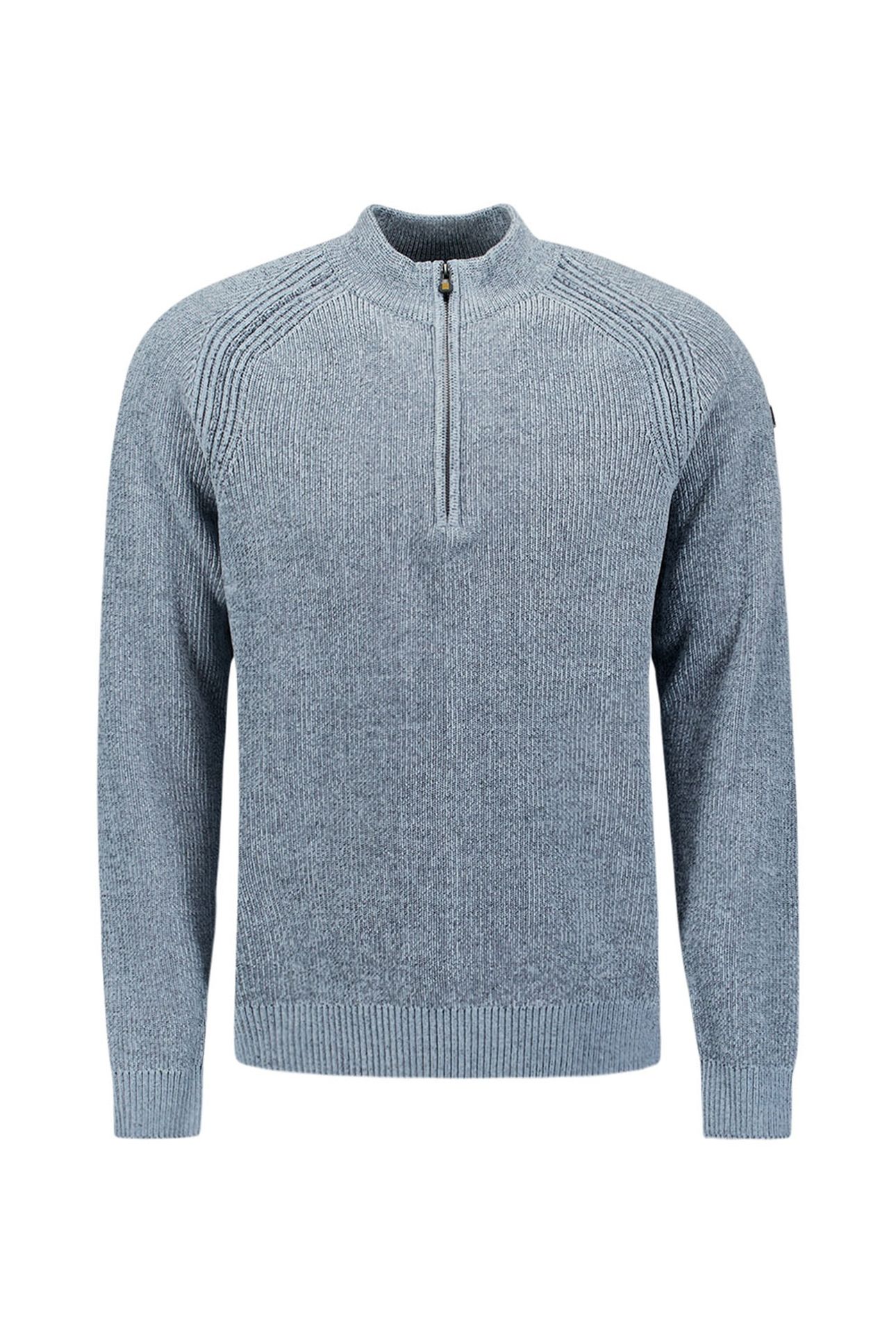 PULLOVER HALF ZIP 2 COLORED CHENILLE DUSTY BLUE 4