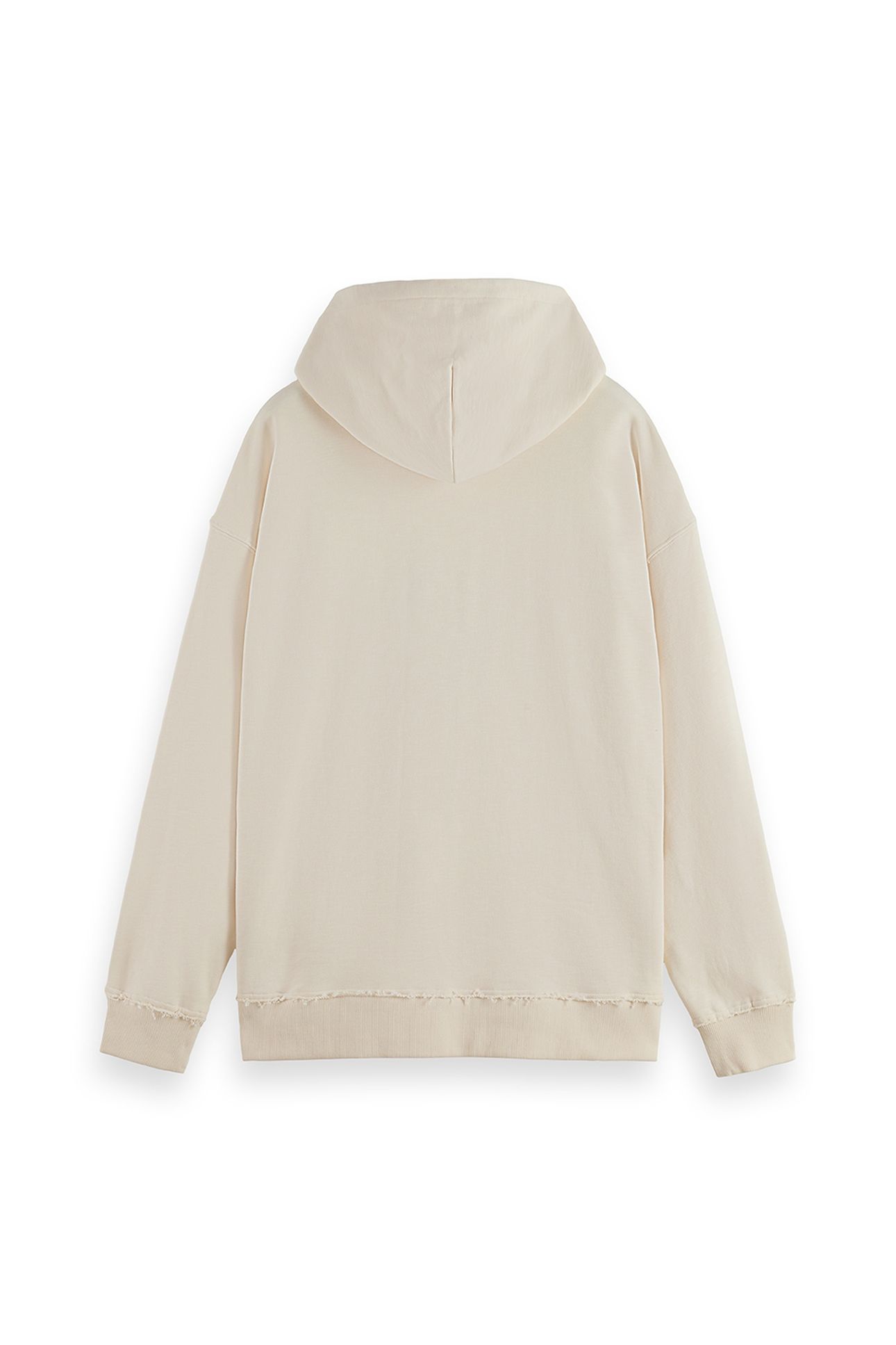 LOOSE FIT EMBROIDERED ARTWORK HOODIE EGGNOG 5