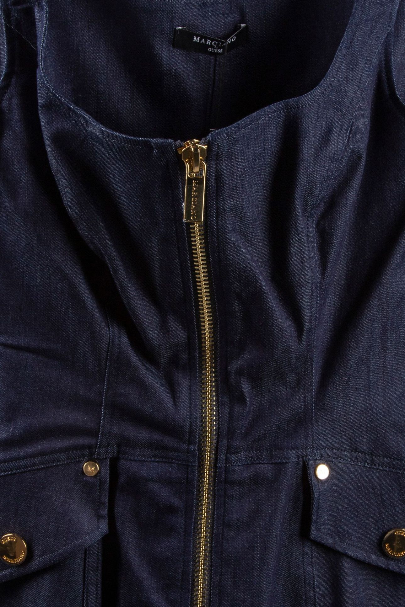 ZIPPED MAXI DRESS DARK WASH 4