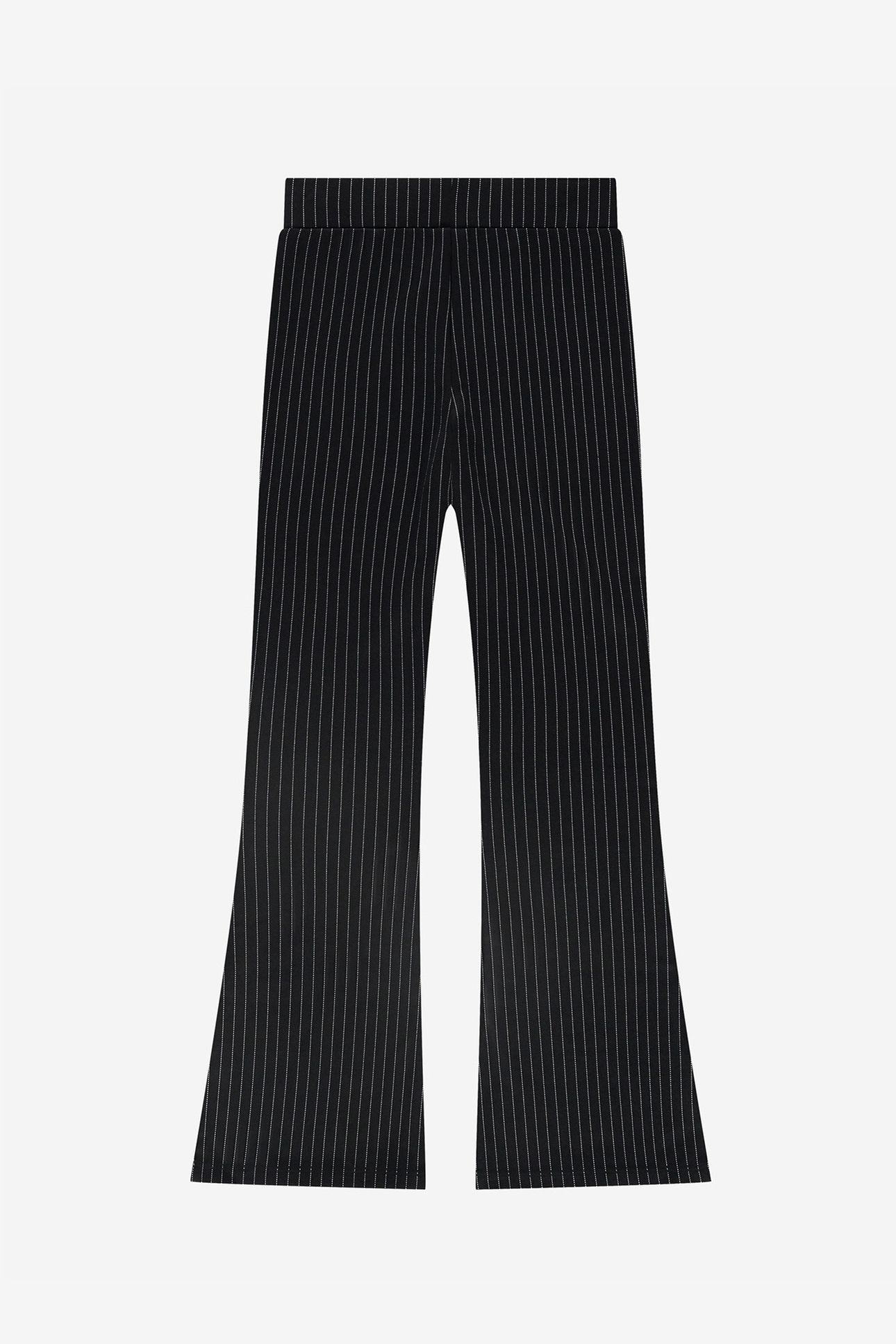 JANE PINSTRIPE FLARED PANTS BLACK 1