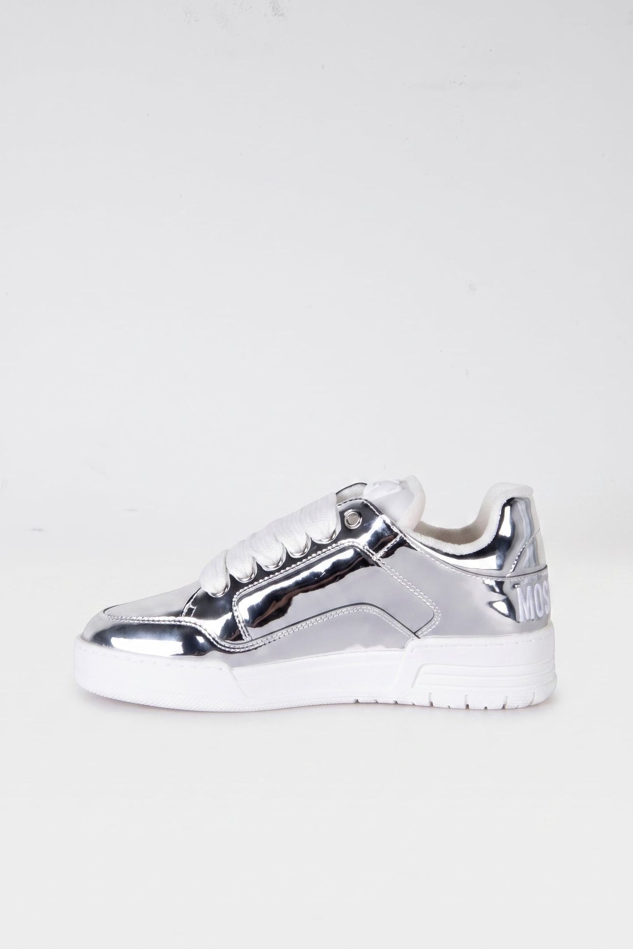 CALFSKIN SNEAKERS SILVER 2
