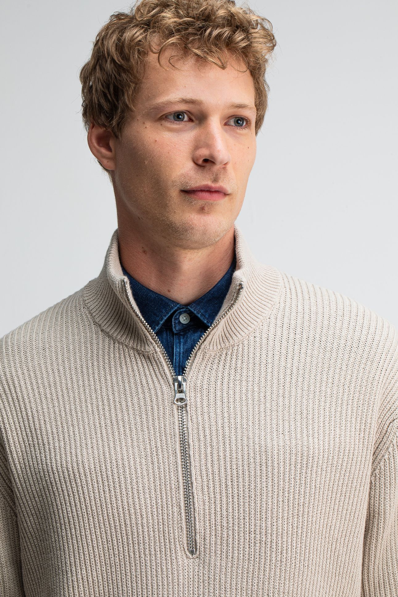 GALWAY HALF ZIP LT. SAND 5