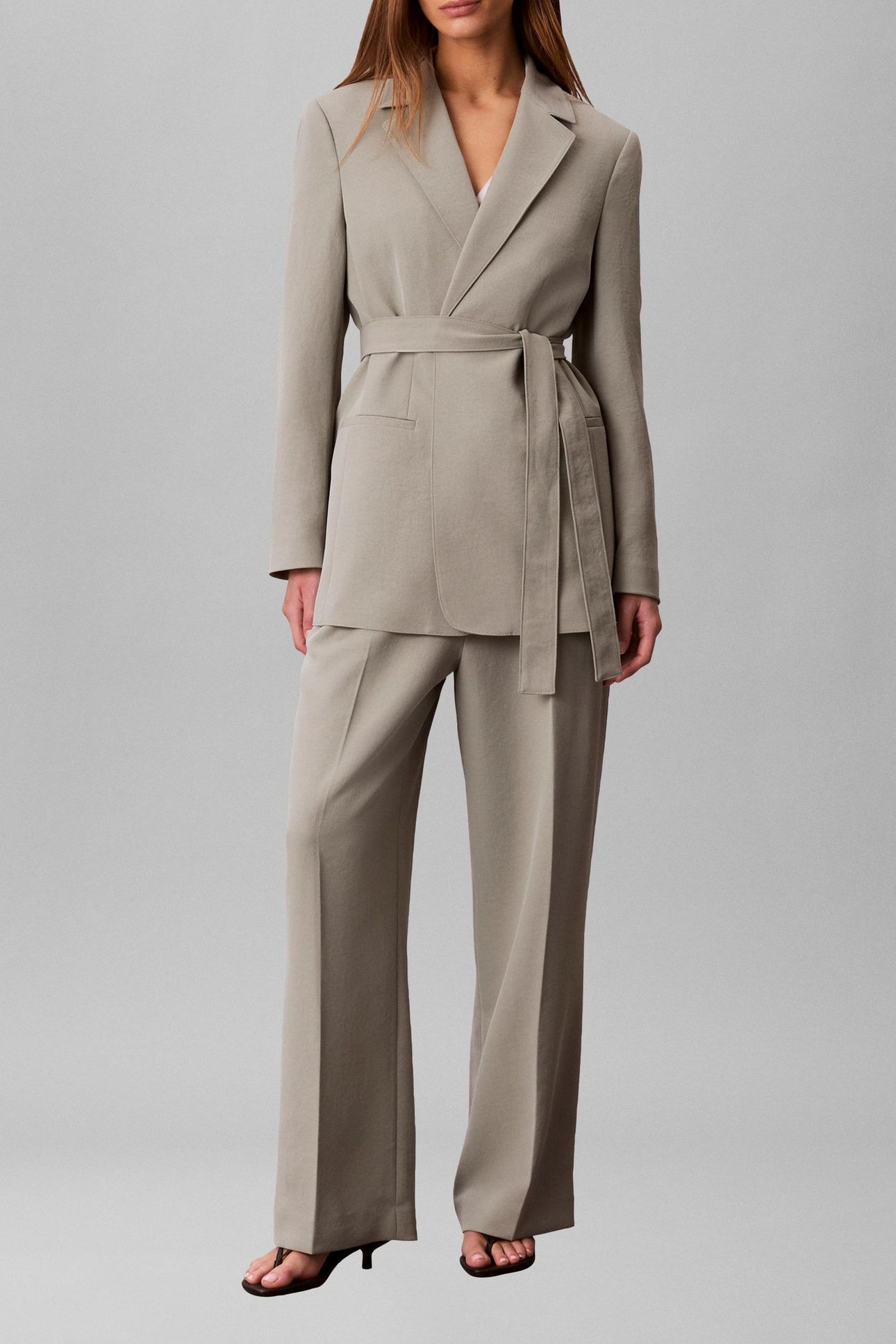 CASUAL TWILL BELTED TROUSER SHADOW 5
