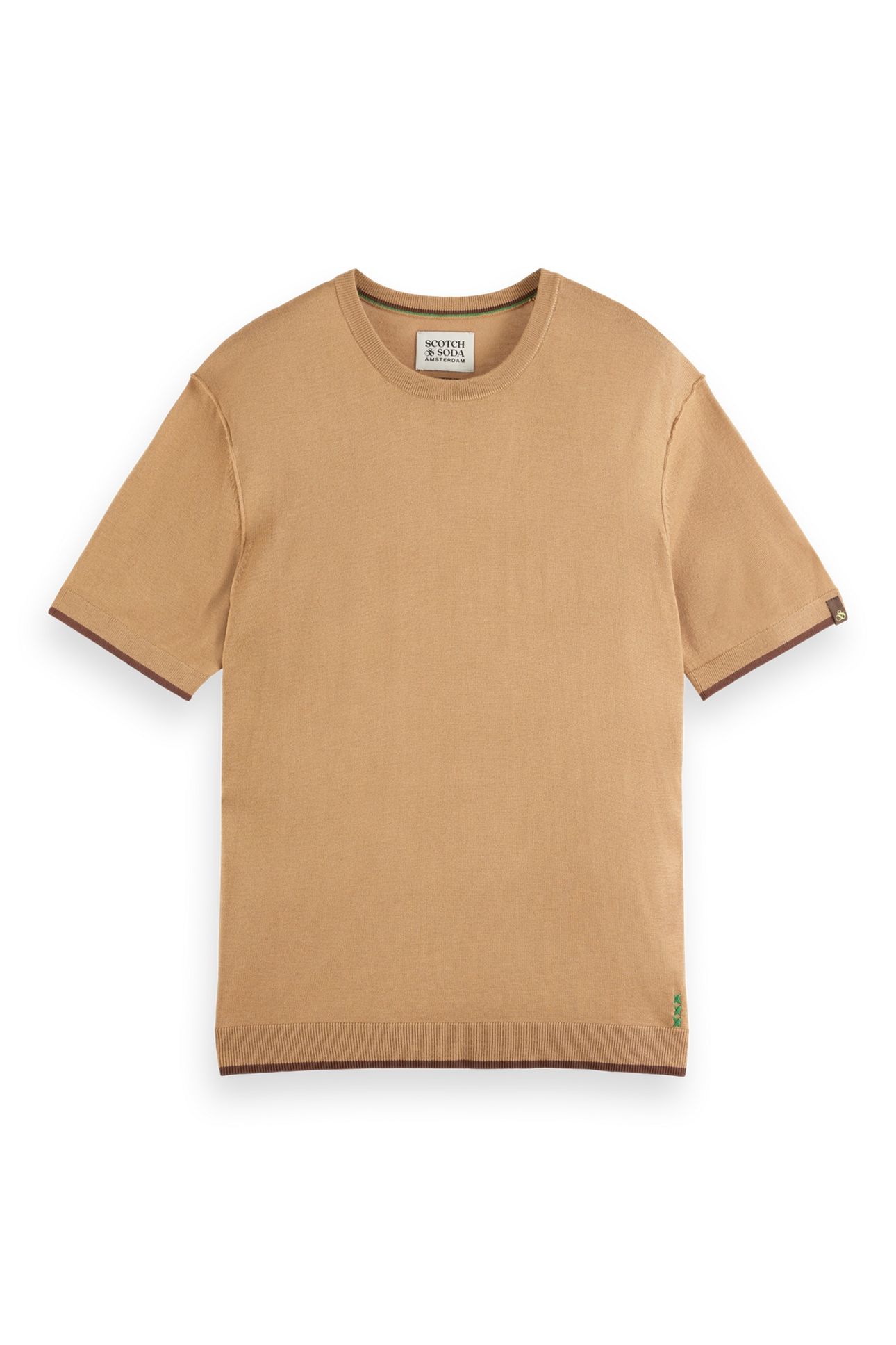 KNITTED RELAXED FIT T-SHIRT TANNIN 4