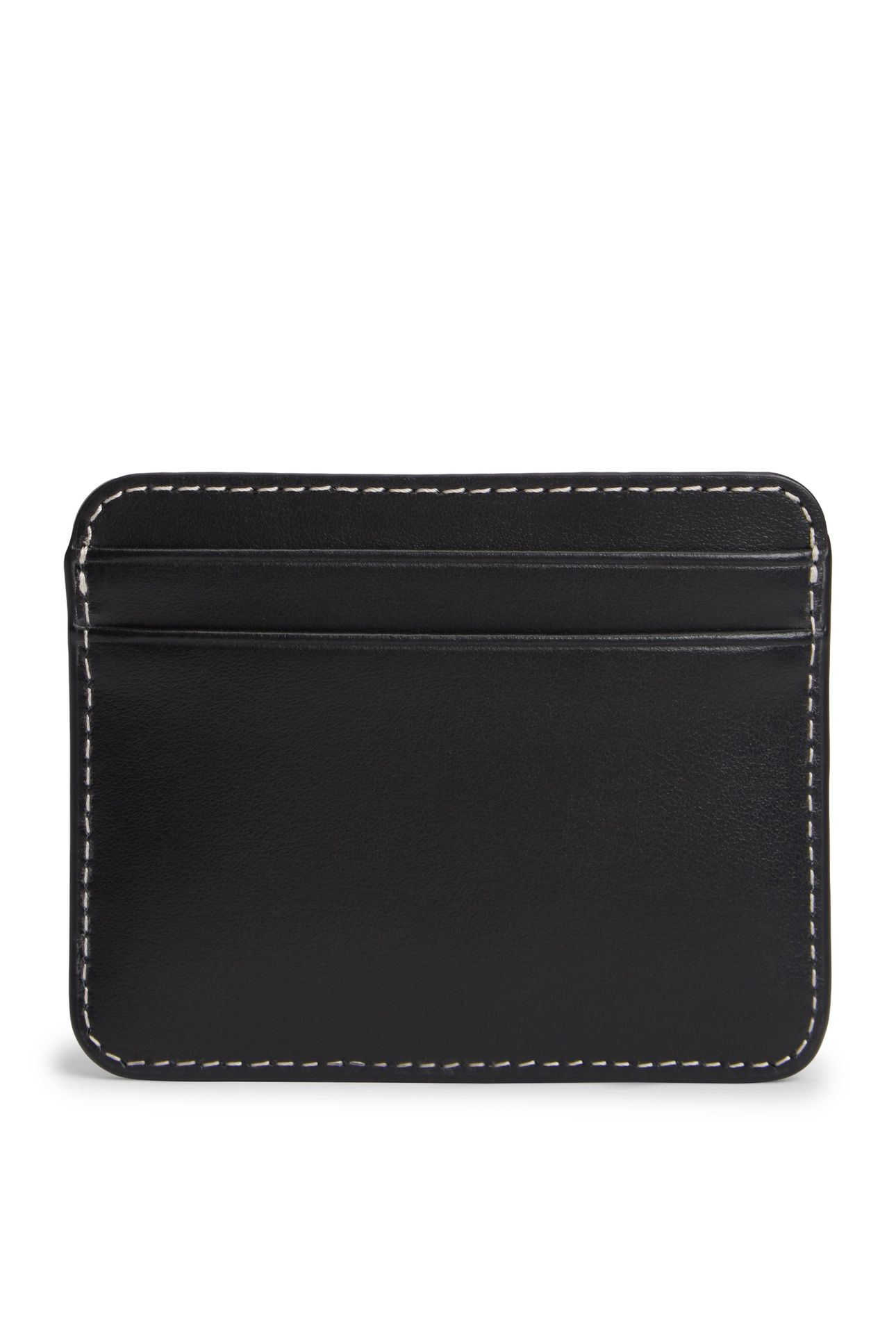 SCRIPT LEATHER CARDHOLDER BLACK 2