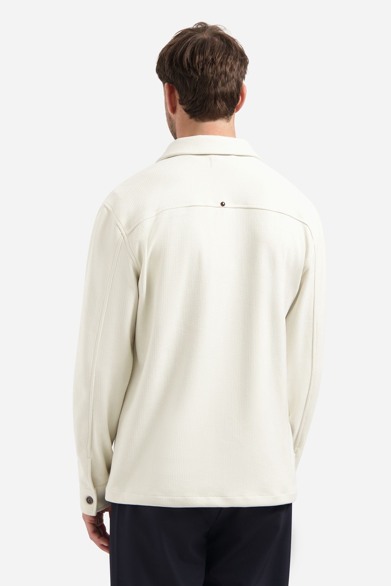 OVERSHIRT BUTTONS RELIEF SWEAT CHALK 2