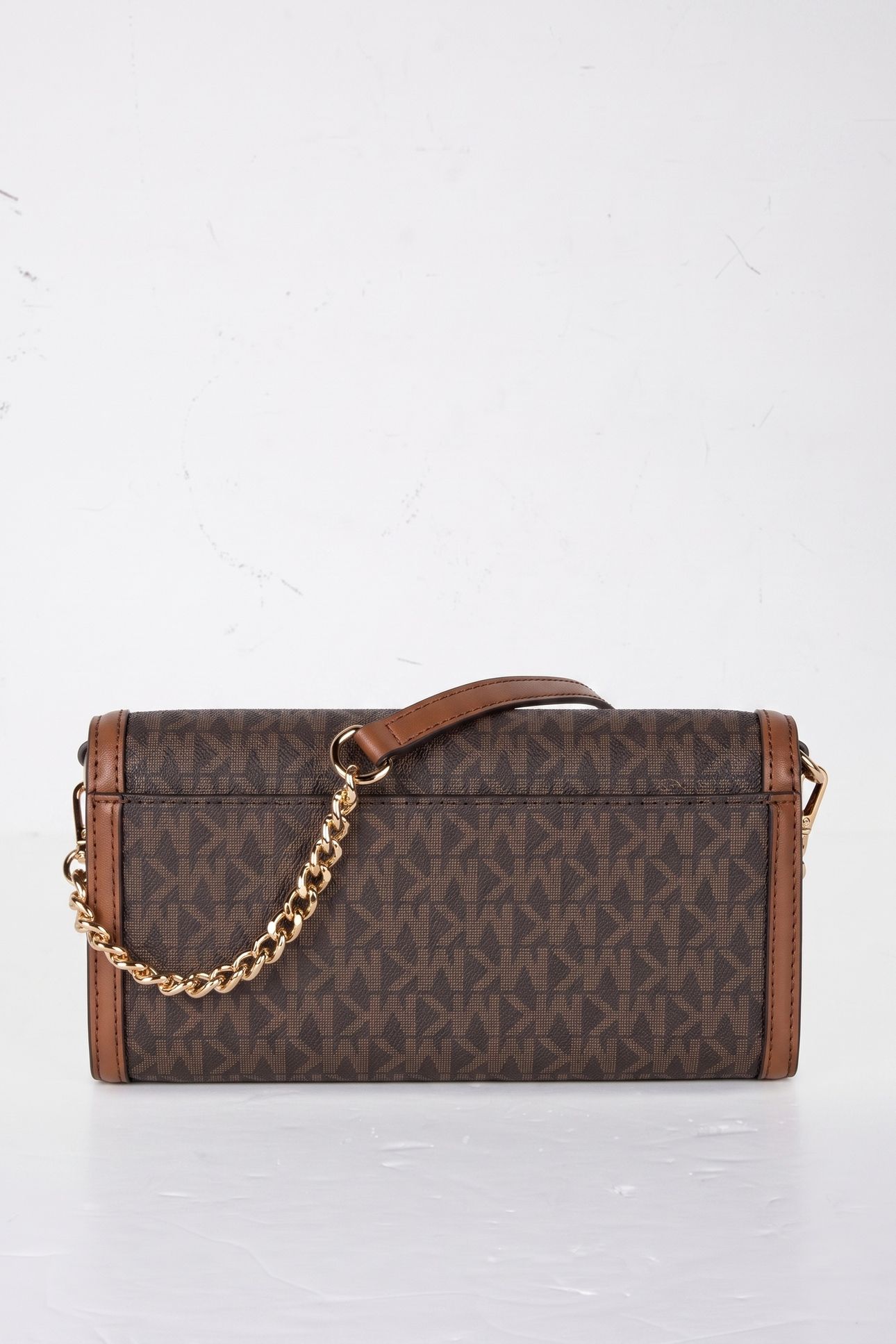 LARGE WALLET ON A CHAIN CROSSBODY BROWN 2