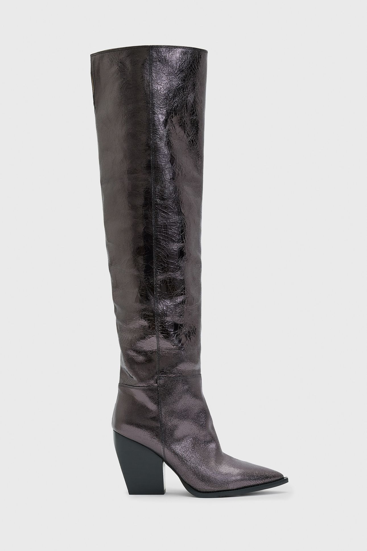 REINA CRINKLE BOOT GUNMETAL GREY 1