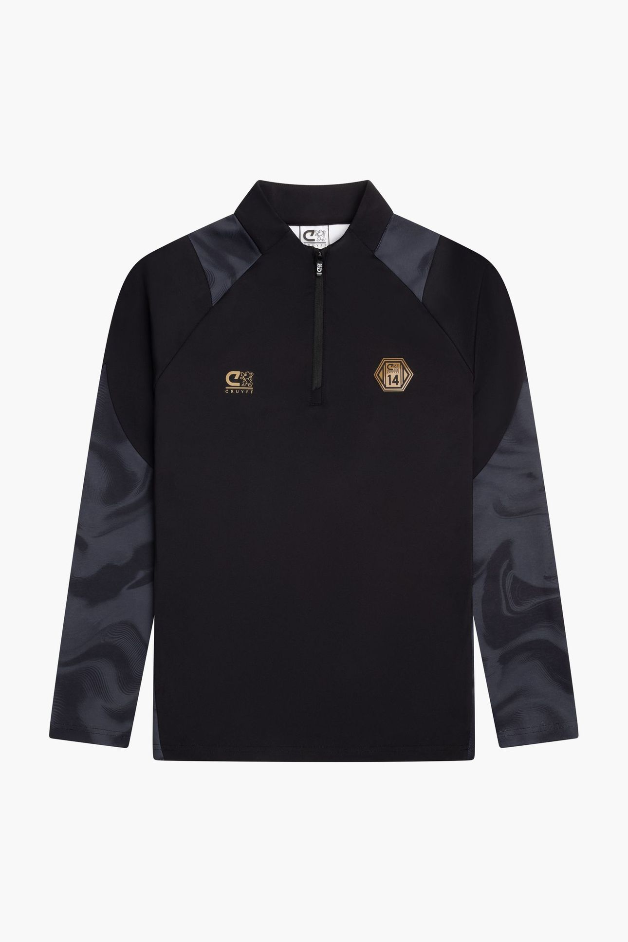 DEFENSE 1/4 ZIP TOP BLACK 1
