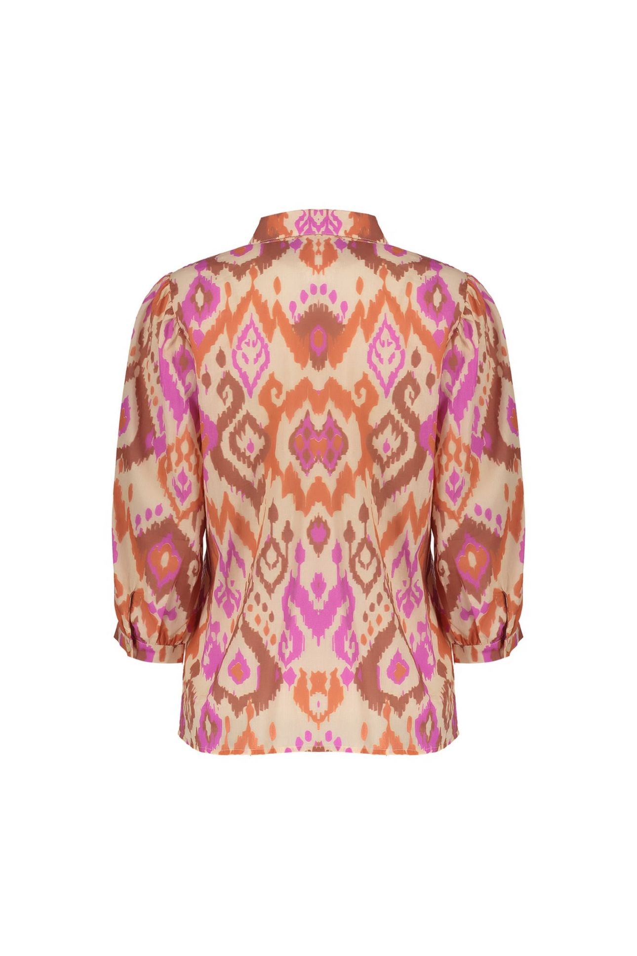 BLOUSE ECRU/BROWN/CASSIS 2
