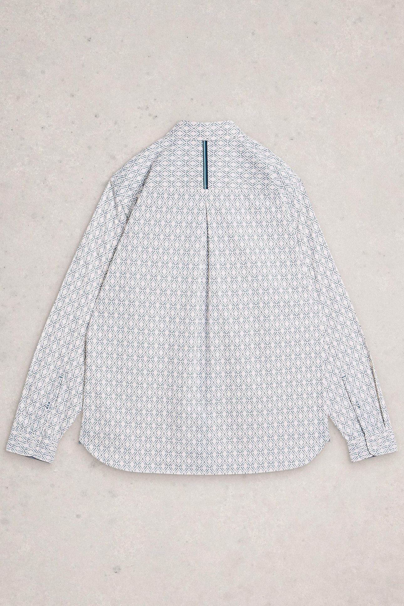 DIAMOND SQUIGGLE PRINTED SHIRT WHITE PRINT 2