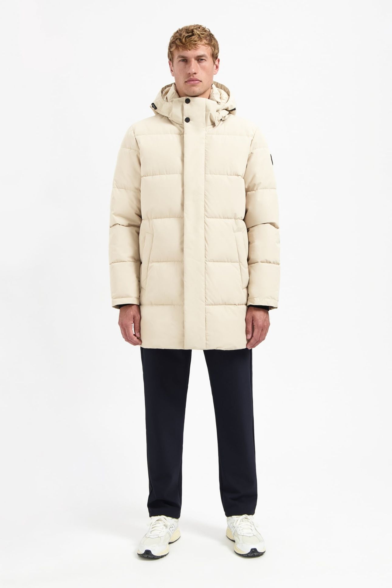 JACKET LONG PARKA HOOD PADDED CREAM 3