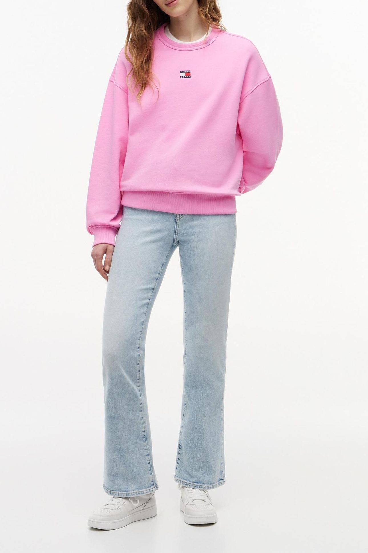 BOXY BADGE CREW PINK DAISY 3