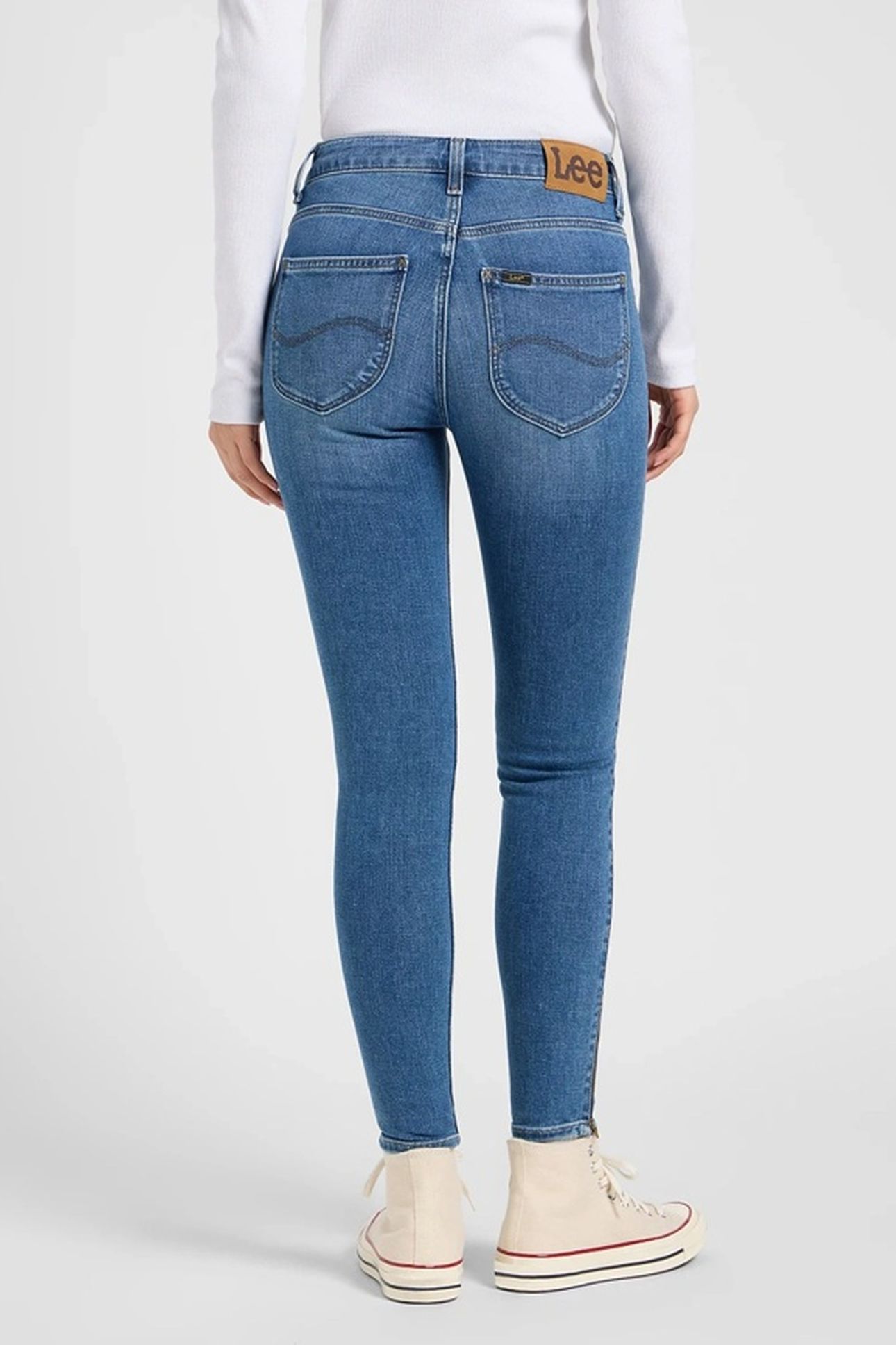 SCARLETT HIGH ZIP BLUE BUZZ JEANS 2