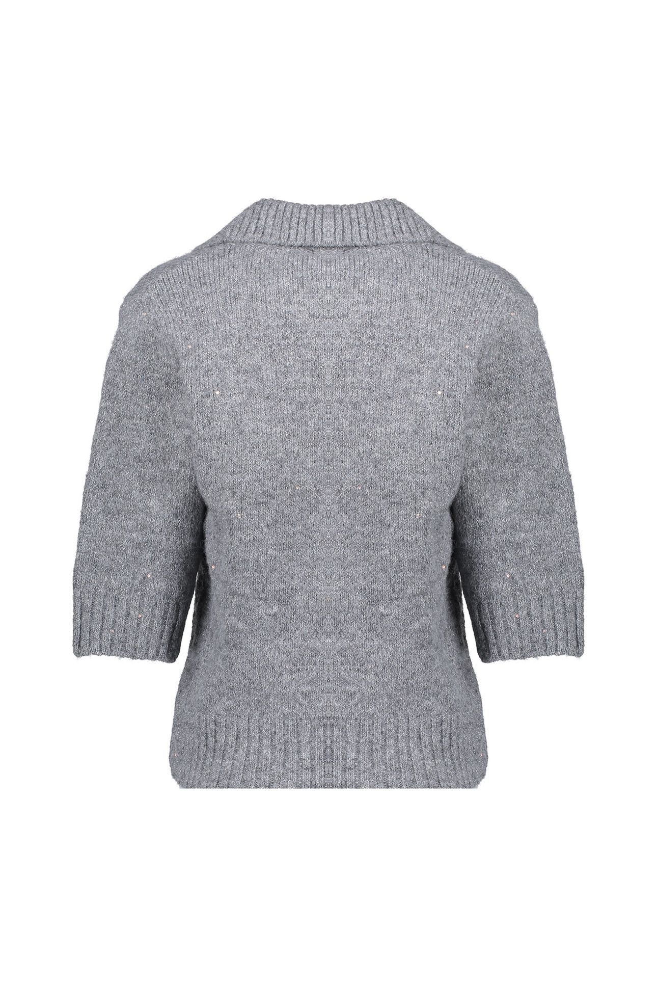 PULLOVER V-NECK LUREX & SECQ GREY/SILVER 2