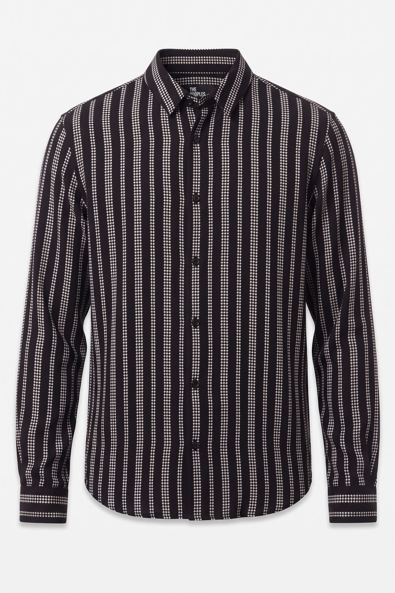 LONG-SLEEVED SHIRTS WITH CLASSIC COLLAR BLACK WHITE 3