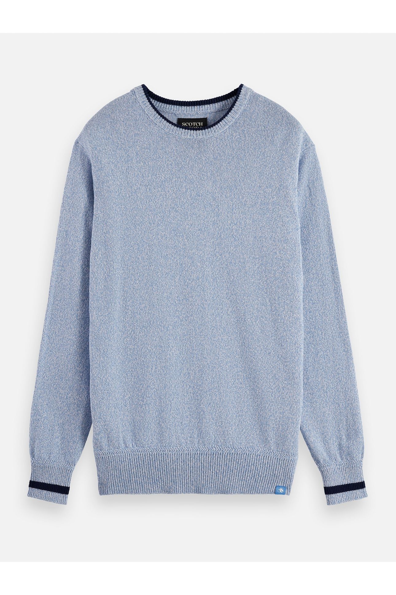 MELANGE REGULAR FIT CREW NECK FADED DENIM MELANGE 4