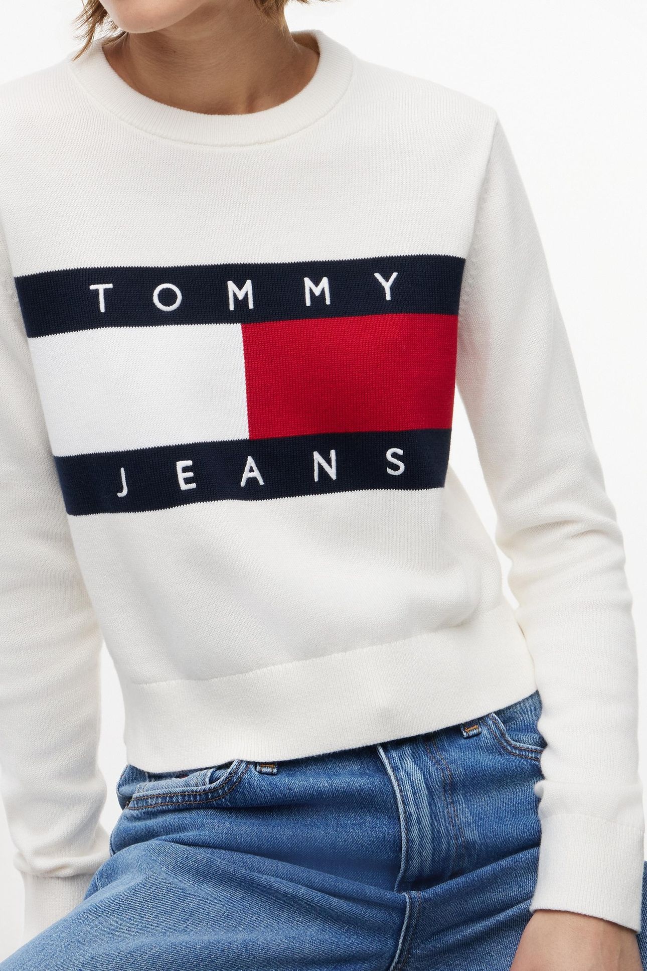 FLAG CREW NECK ANCIENT WHITE 5