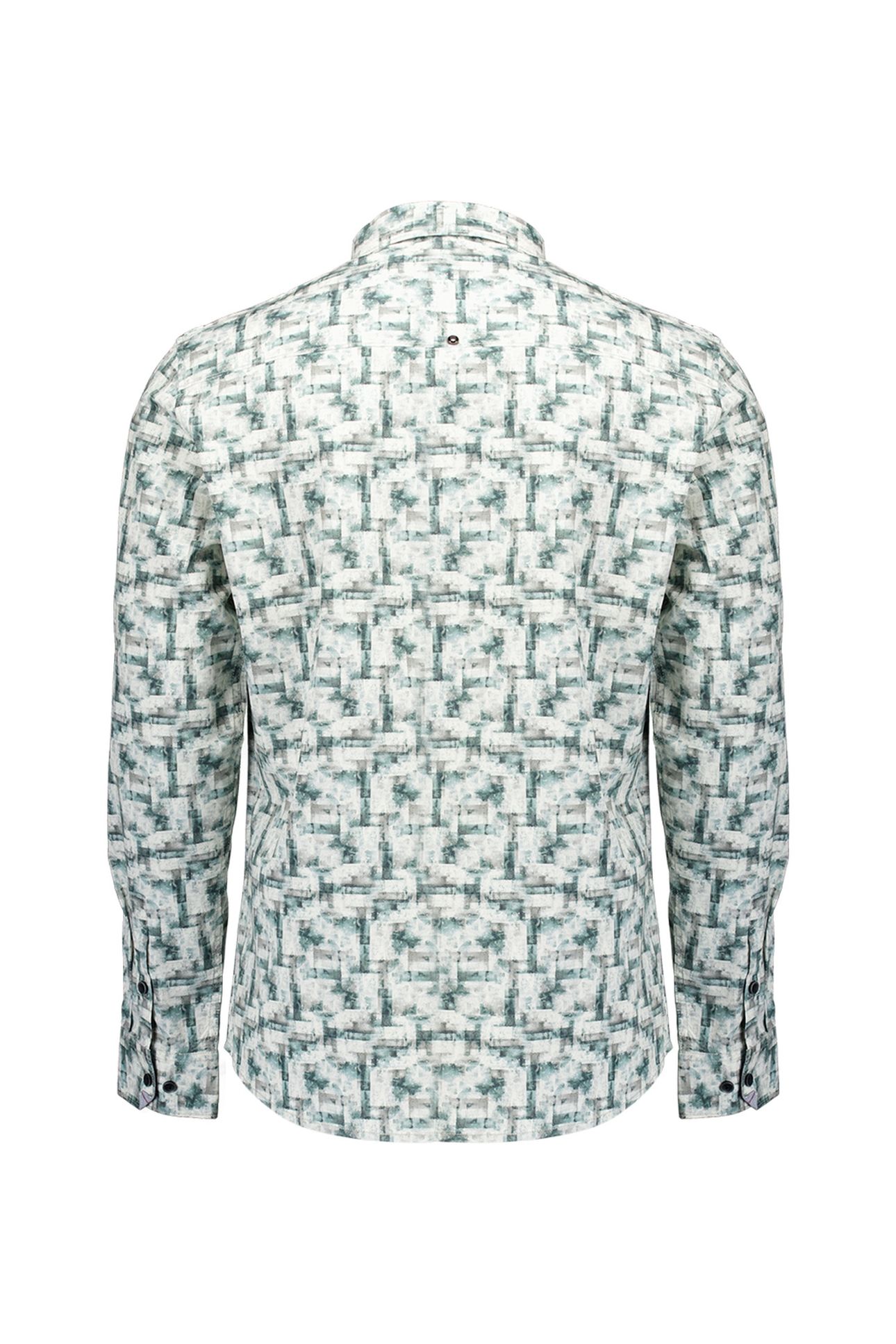 SHIRT STRETCH ALLOVER PRINTED SEABLUE 5