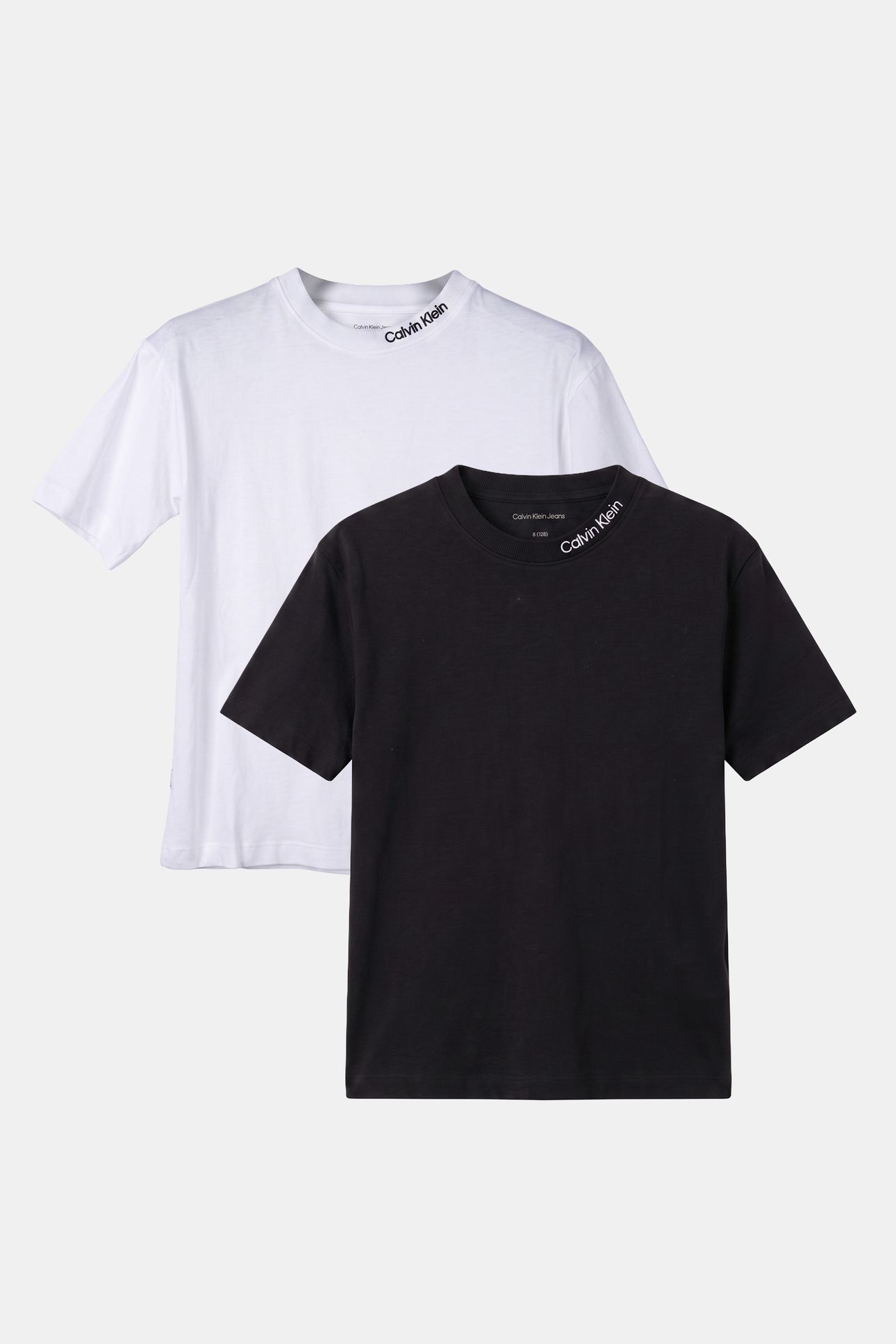 BOYS 2-PACK EMBROIDERED LOGO SHORT SLEEVE SET BRIGHT WHITE/B 1