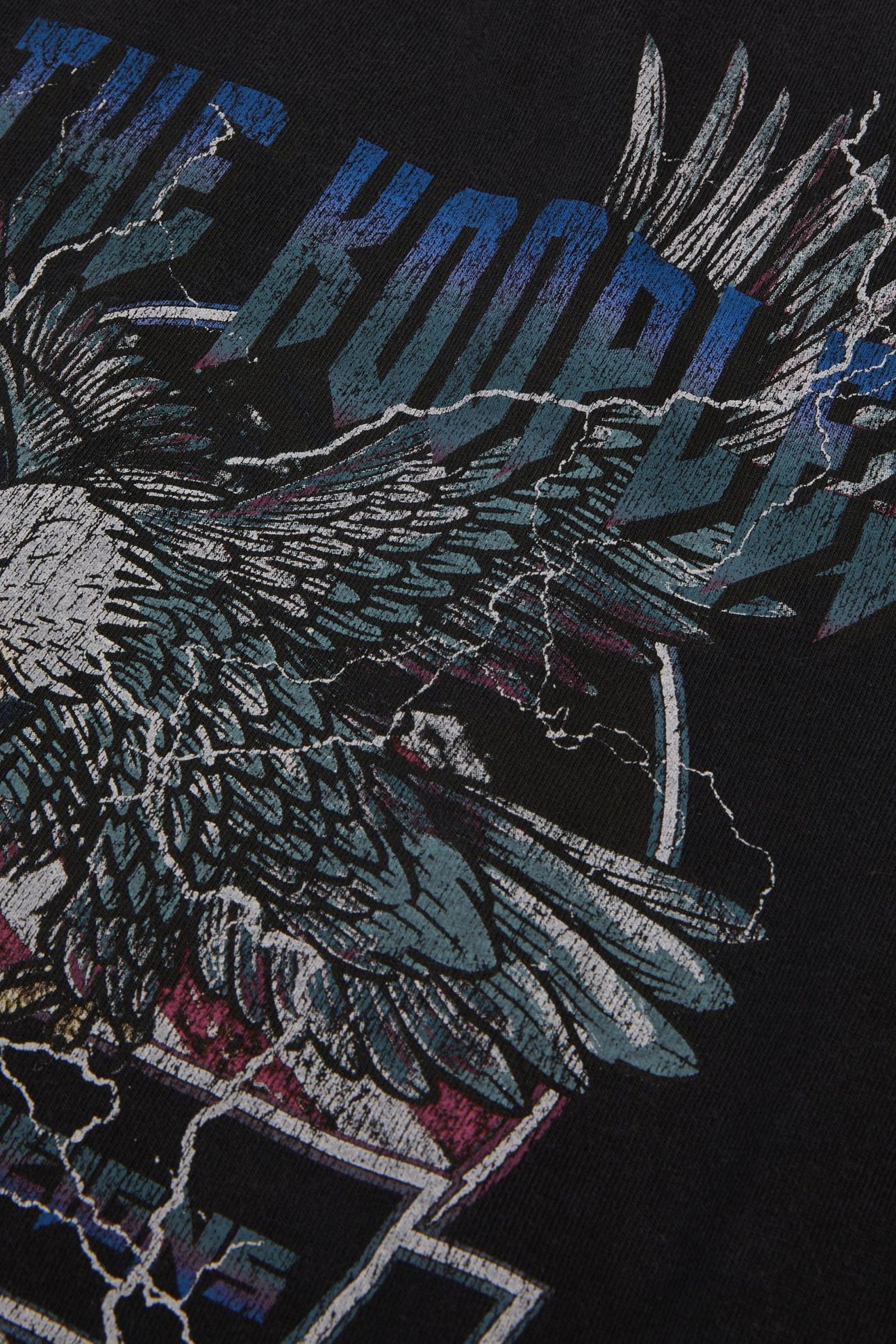 SHORT-SLEEVED T-SHIRT WITH EAGLE PRINT BLACK WASHED 6
