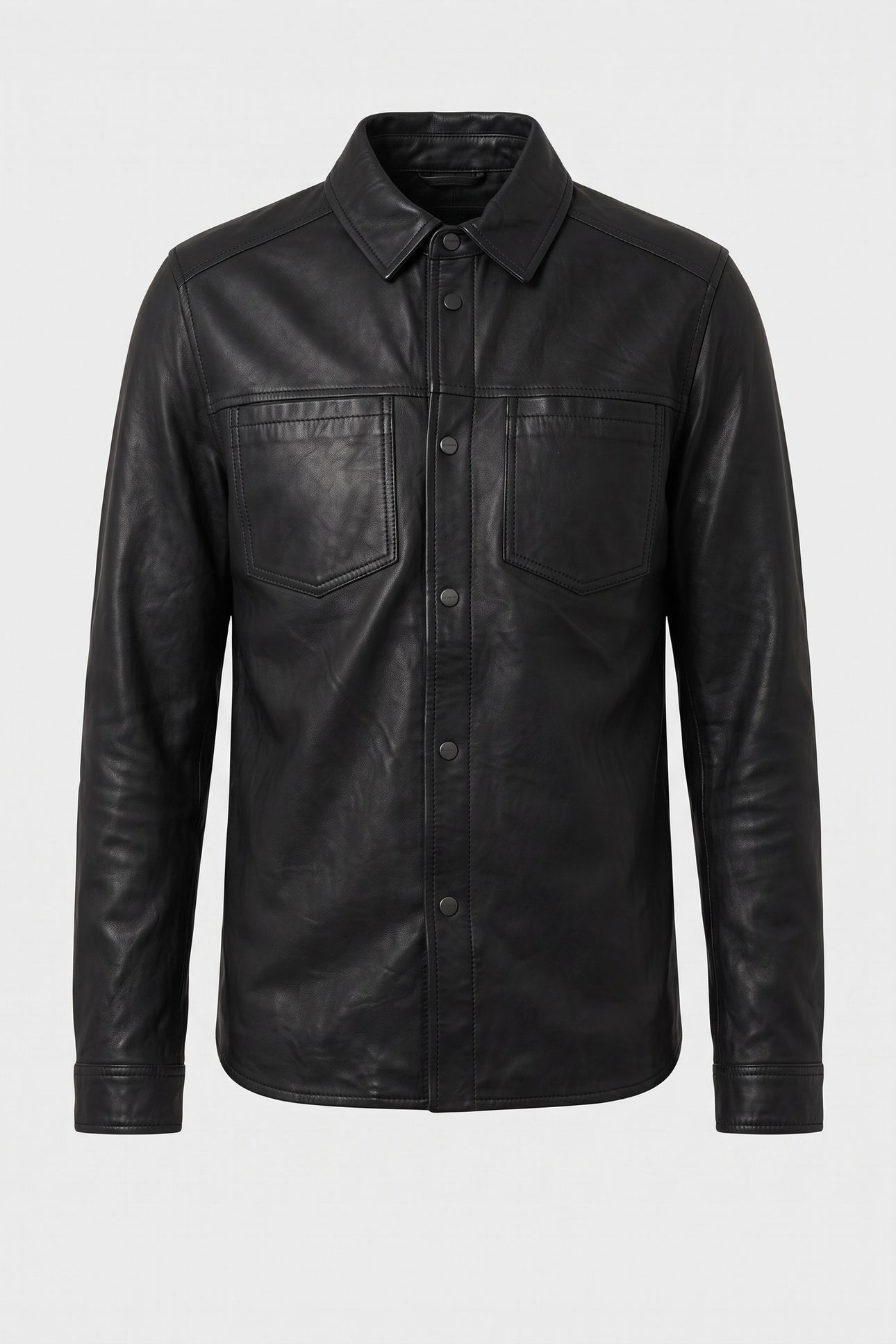 SAVOY LEATHER SHIRT BLACK 3