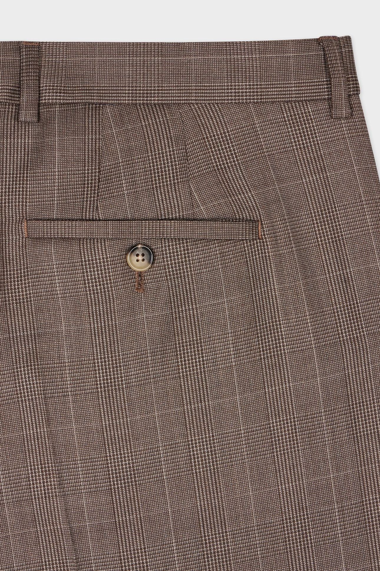 MENS TAILORED FIT 2 BUTTON SUIT BROWN 6