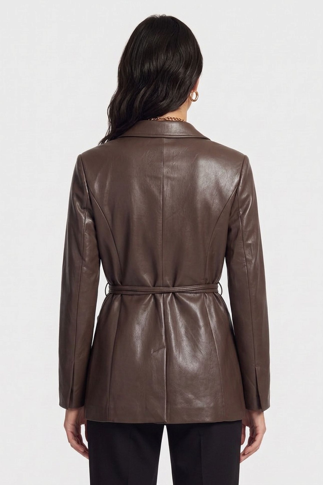 GLADYS BELTED BLAZER CHOCOLATE BROWNIE 2