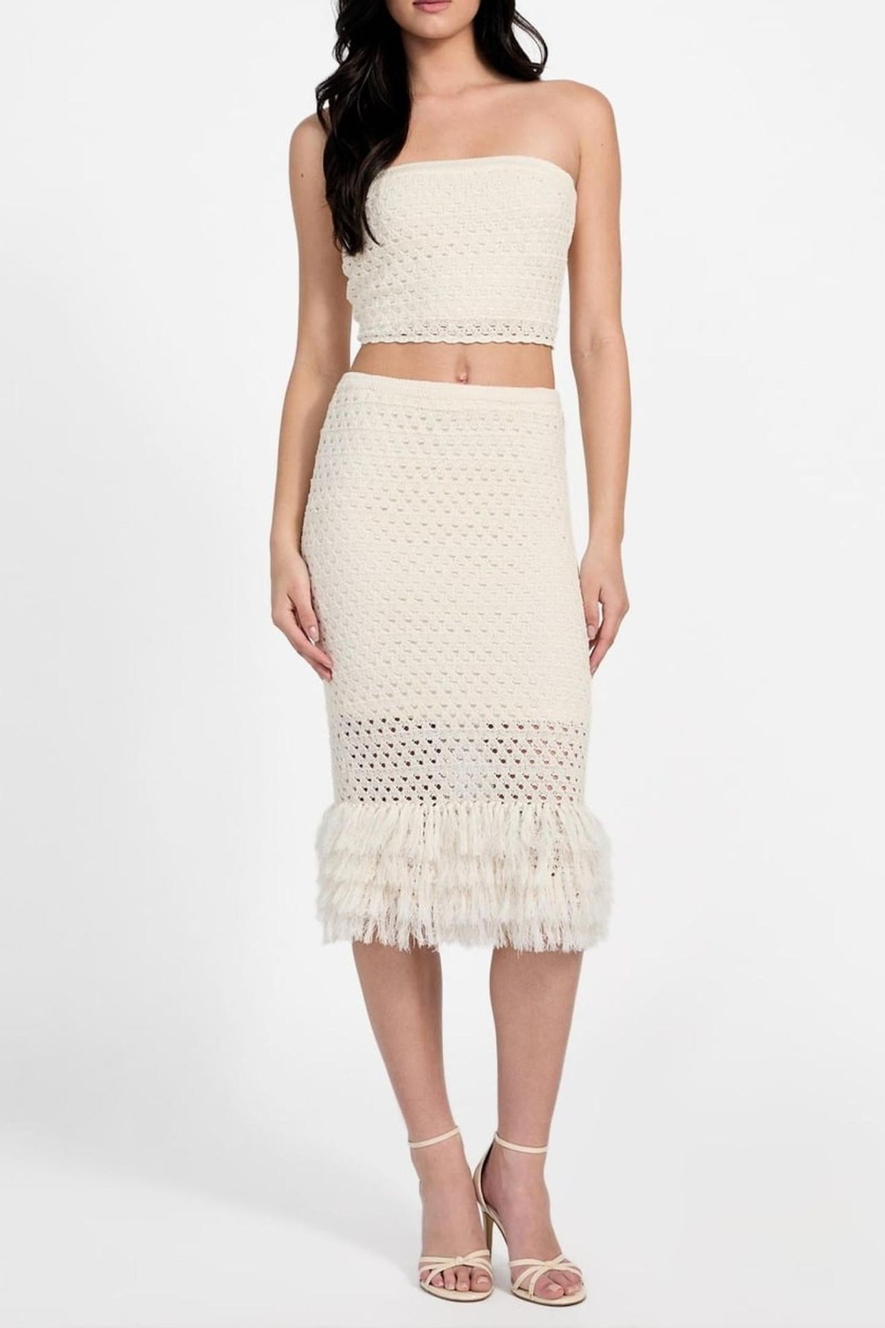 LUCA FRINGED HEM MID DOVE WHITE 3