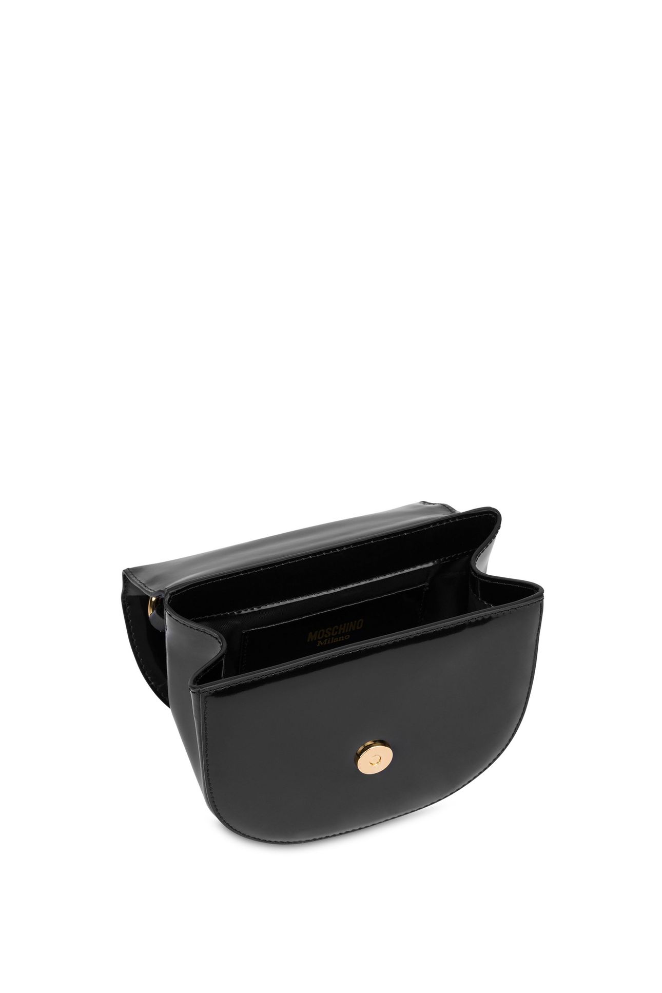 HEART LOCK CALFSKIN SHOULDER BAG BLACK 5