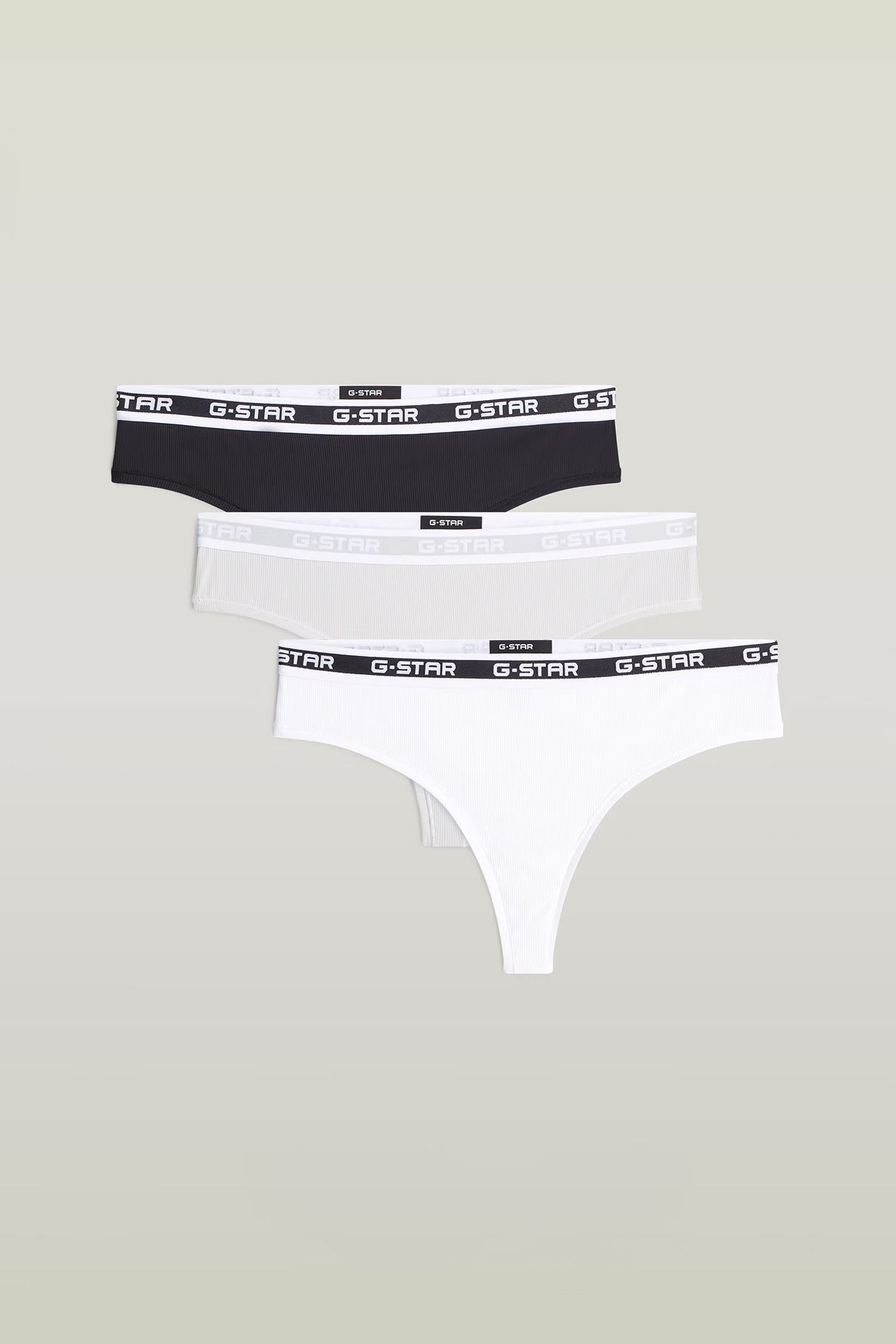 UNDERWEAR RHODONITE 3 PACK BRAZILIAN BRIEFS BLACK/LIGHT GREY 4
