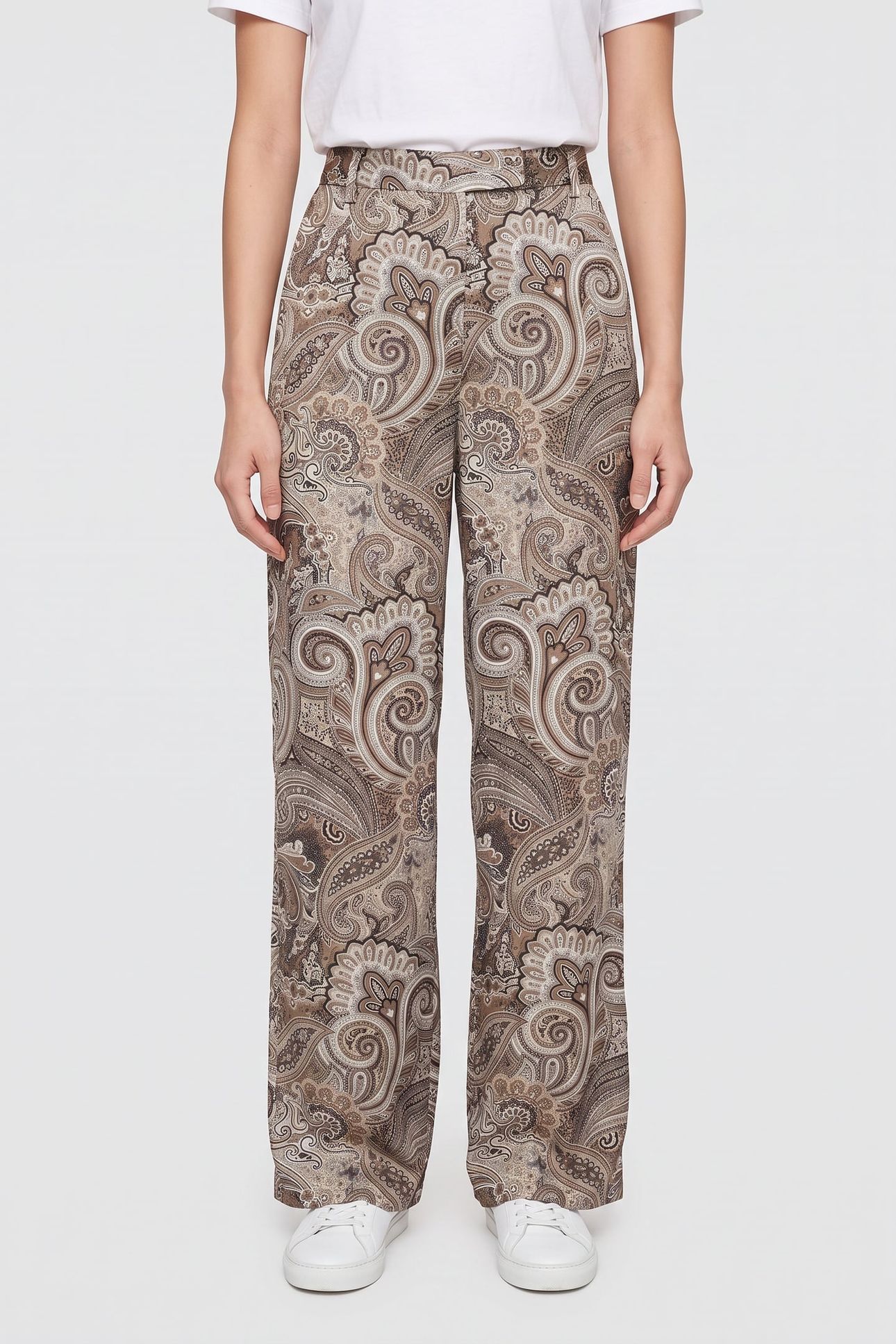 LOREDANA STRAIGHT PA FLORAL PAISLEY TAUPE 1