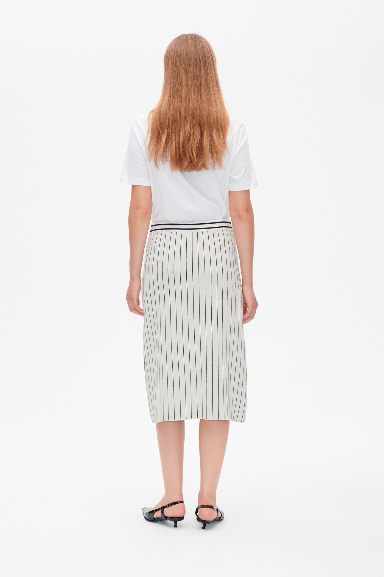 CELIE SKIRT CREME NAVY STRIPE 3