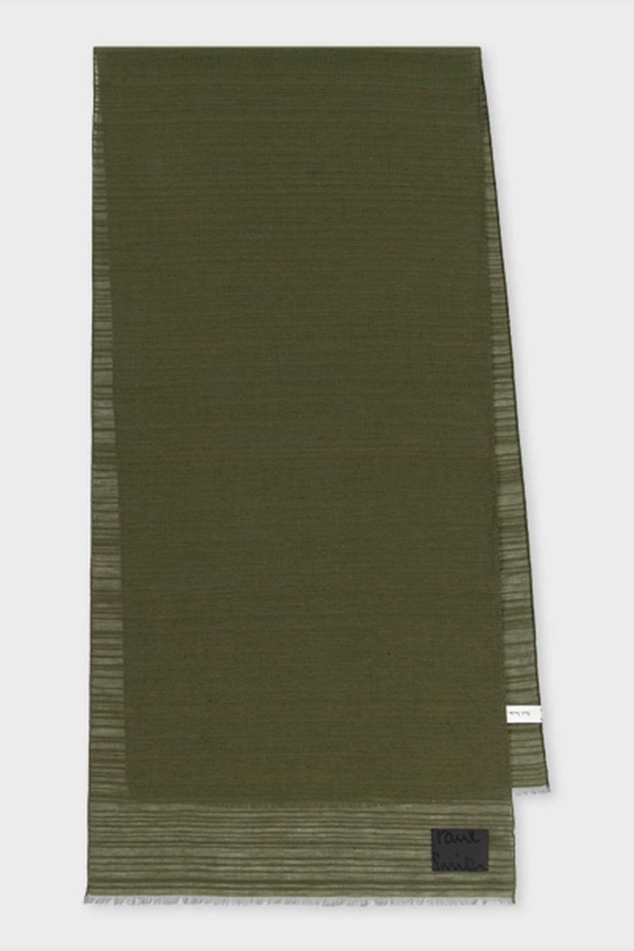 MEN SCARF SIG SHADOW STRP KHAKI 1