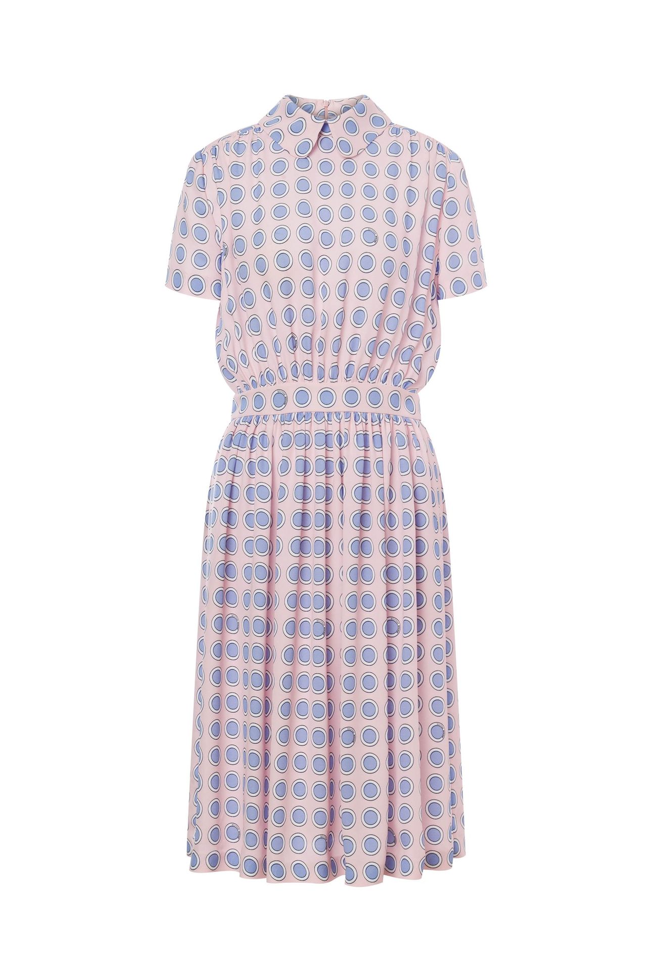 ALLOVER EYELETS VISCOSE DRESS BLUE 3