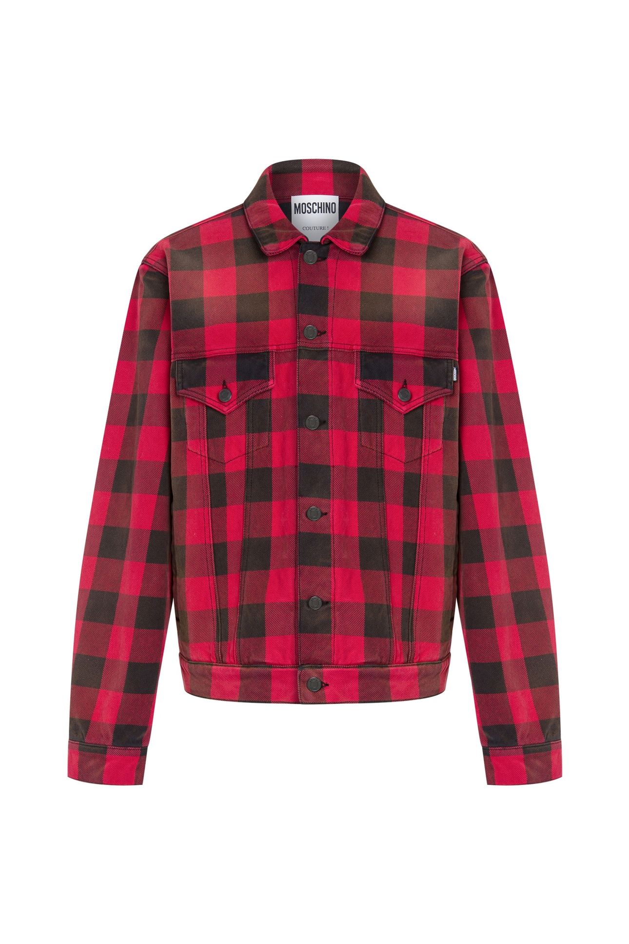 COTTON CHECK JACKET RED 3