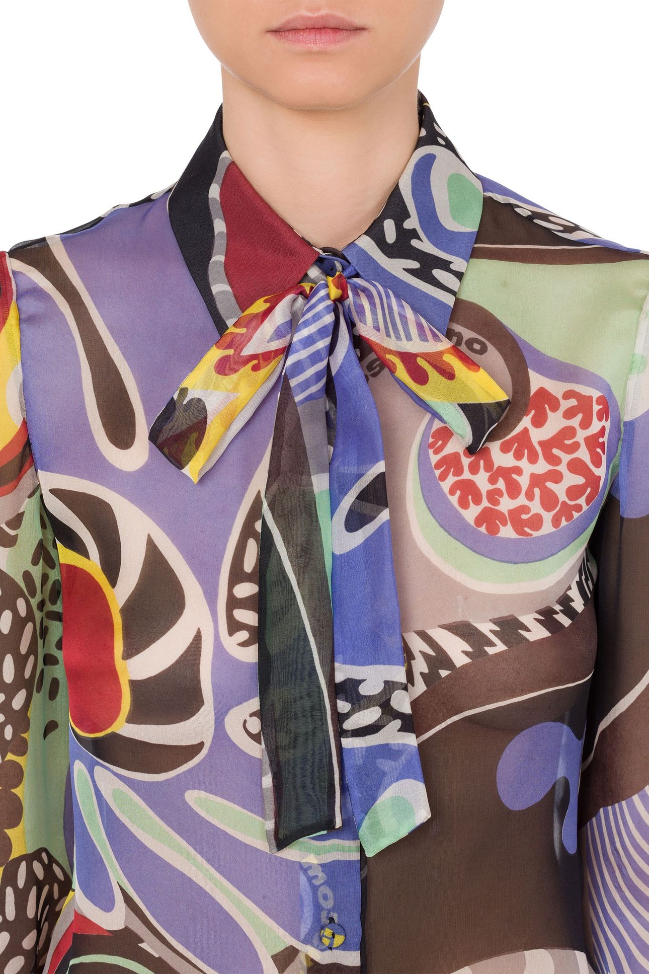 CHIFFON PSYCHEDELIC PRINT SHIRT MULTICOLOR 4