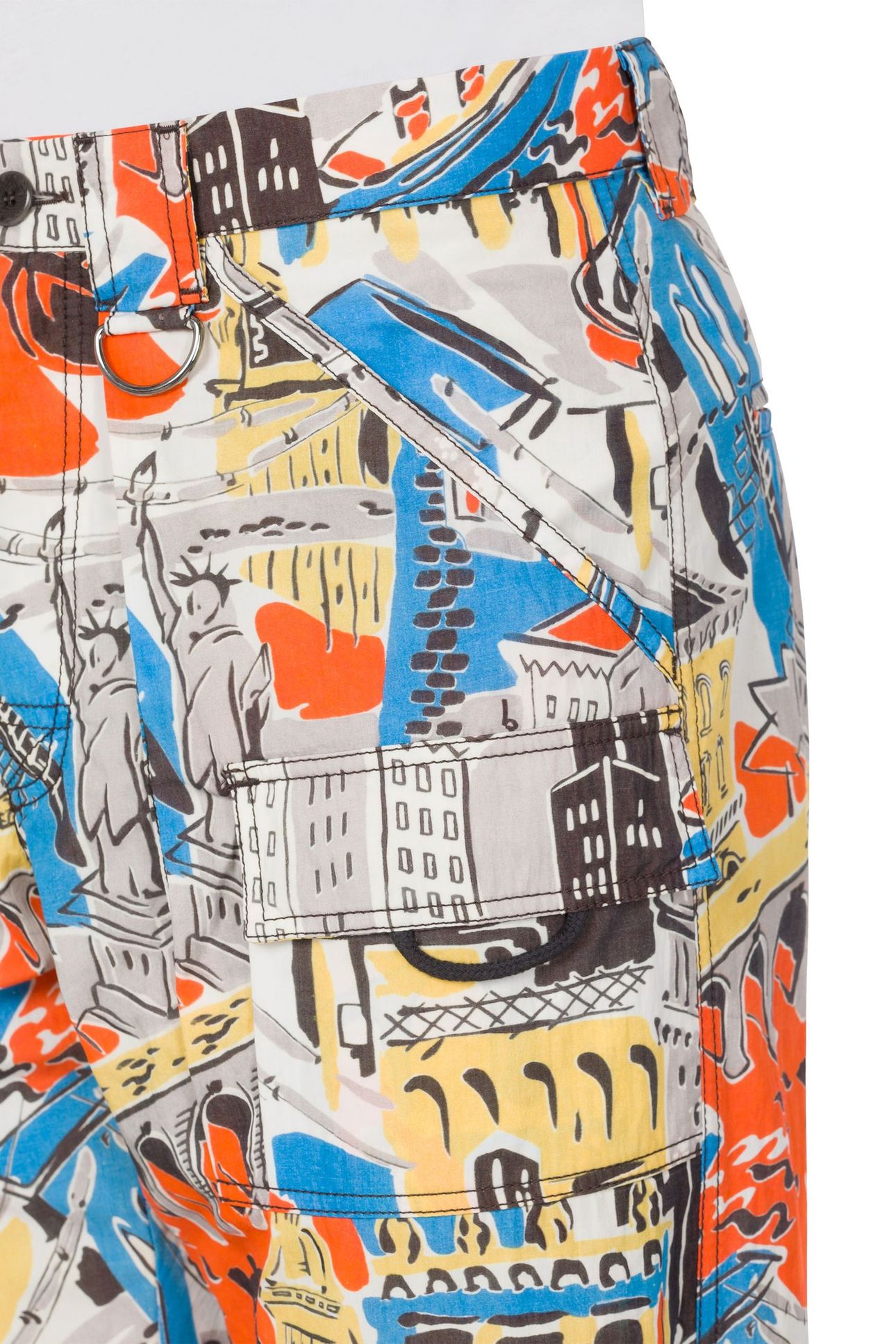 CITY PRINT NYLON TROUSERS GREY 4