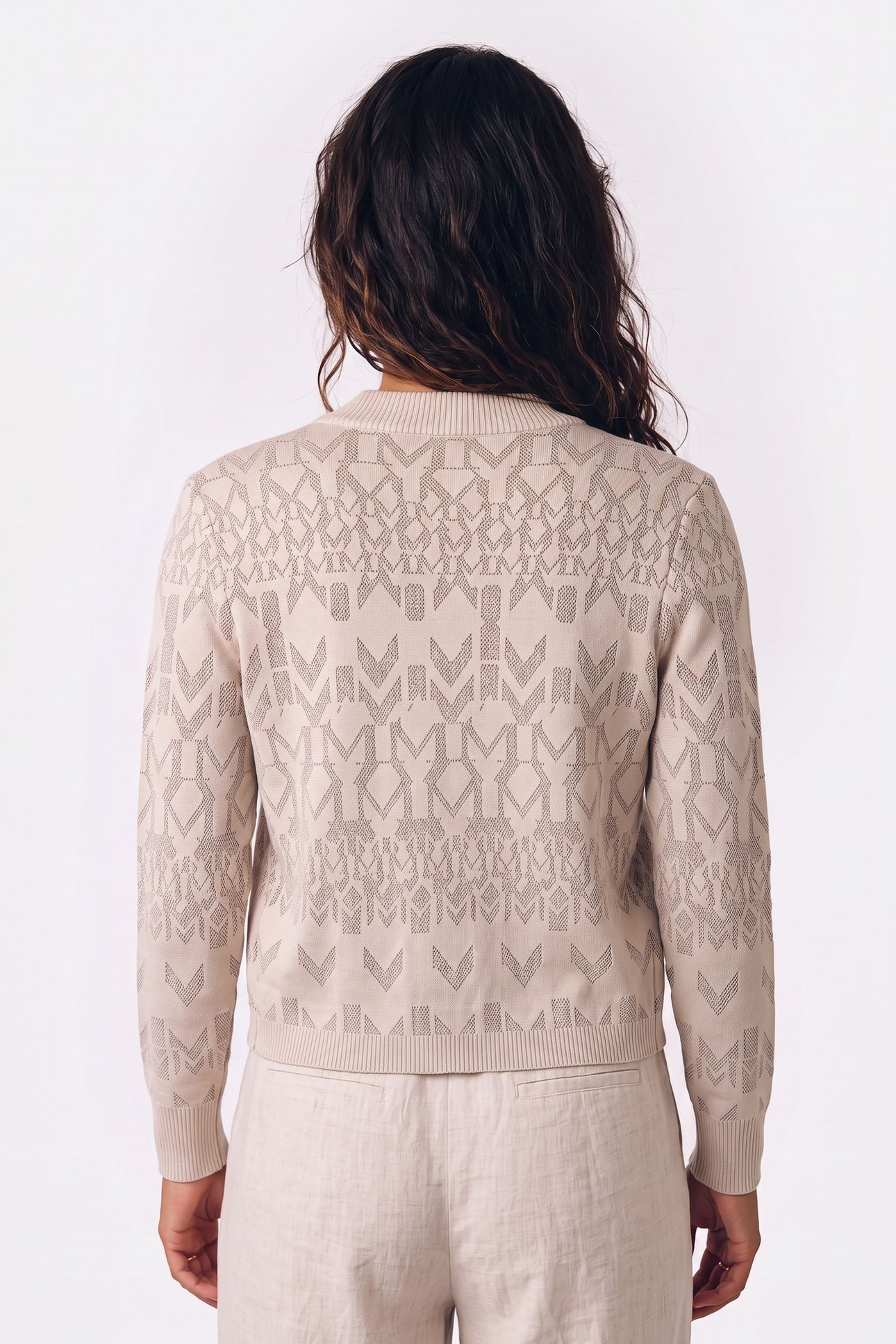 BILLIE MONOGRAM CARD GEOM M BUFF TAUPE /D 1