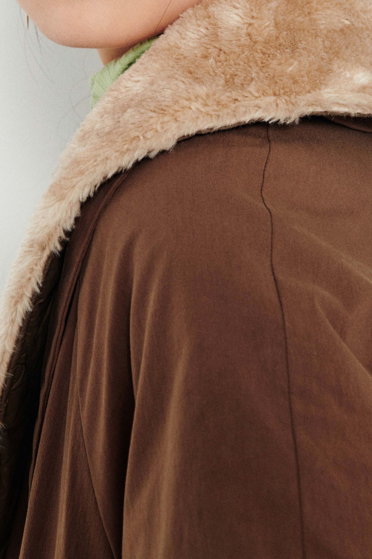 KNEE-LENGTH COAT KAKI 5