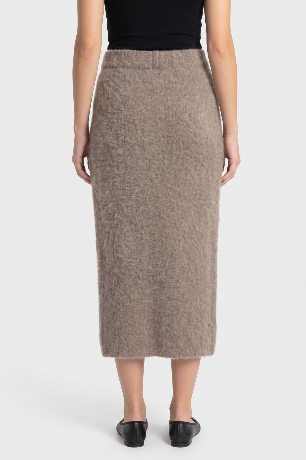 AGNES PENCIL SKIRT S SILK TAUPE MULTI 2
